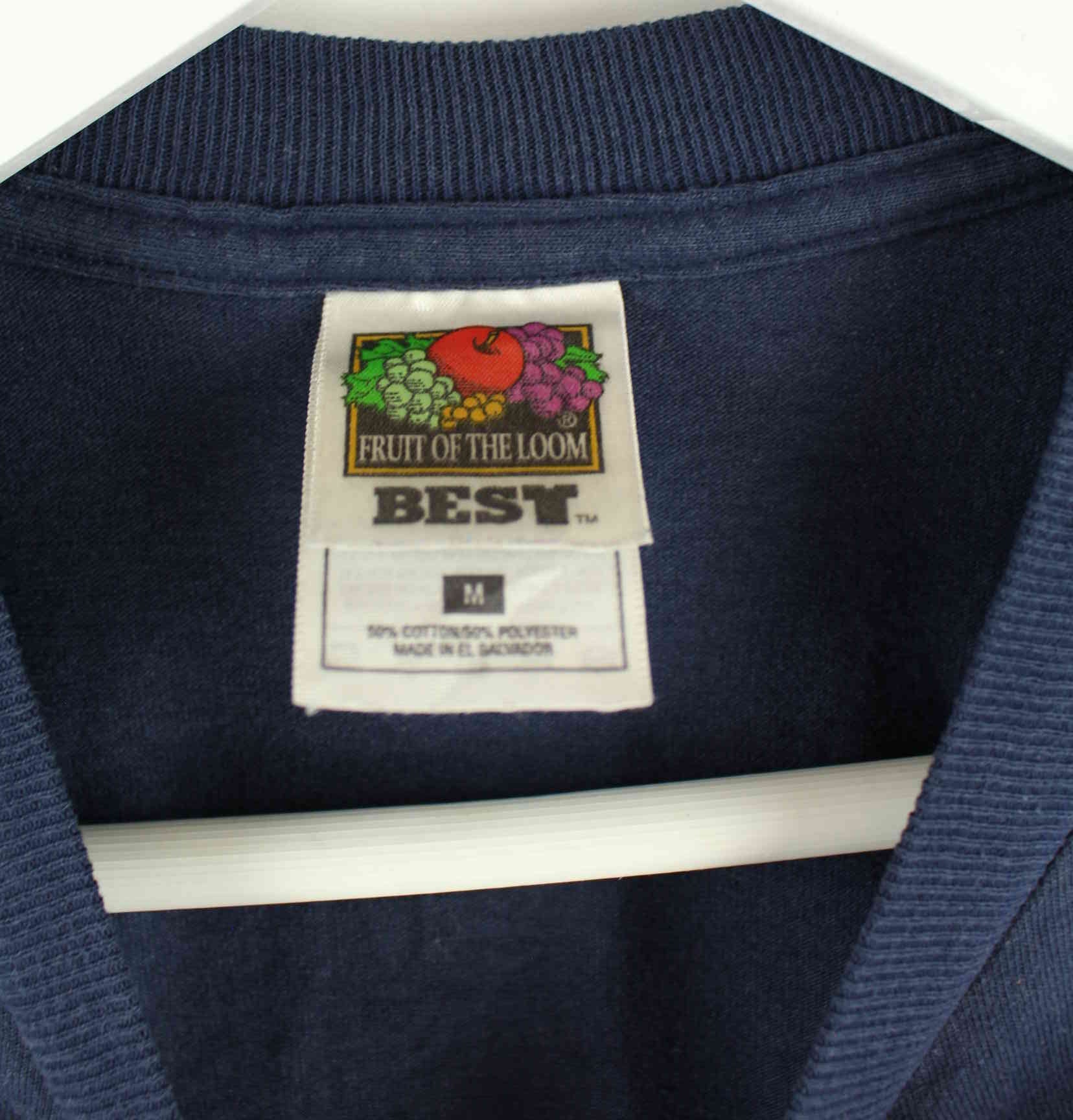 Fruit of the Loom 90s Vintage Ockanickon Print T-Shirt Blau M (detail image 2)