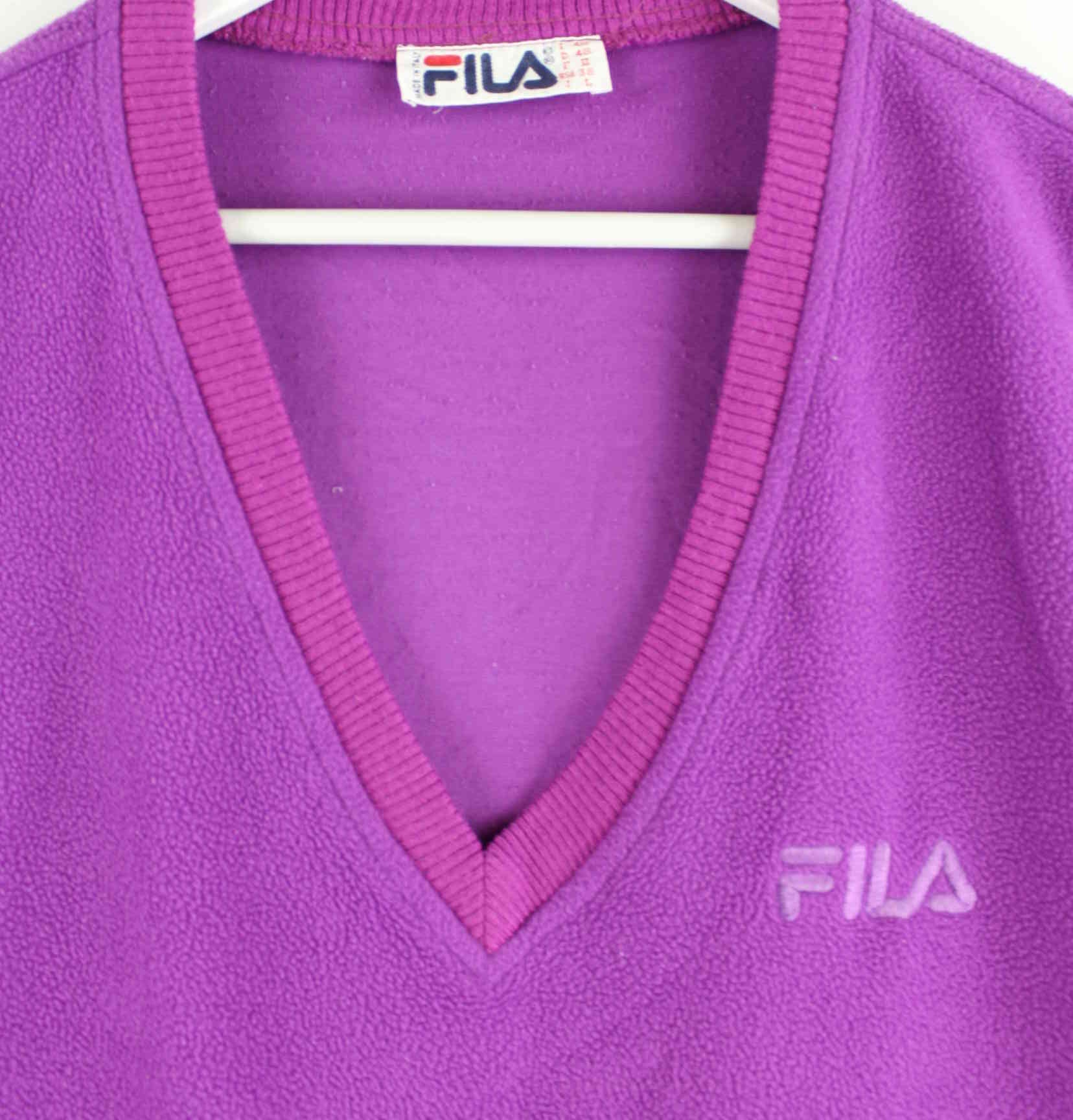 Fila 90s Vintage Fleece Pullunder Lila M (detail image 1)