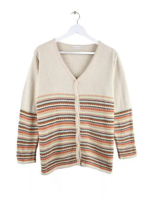 Vintage Damen 00s Strickjacke Beige L