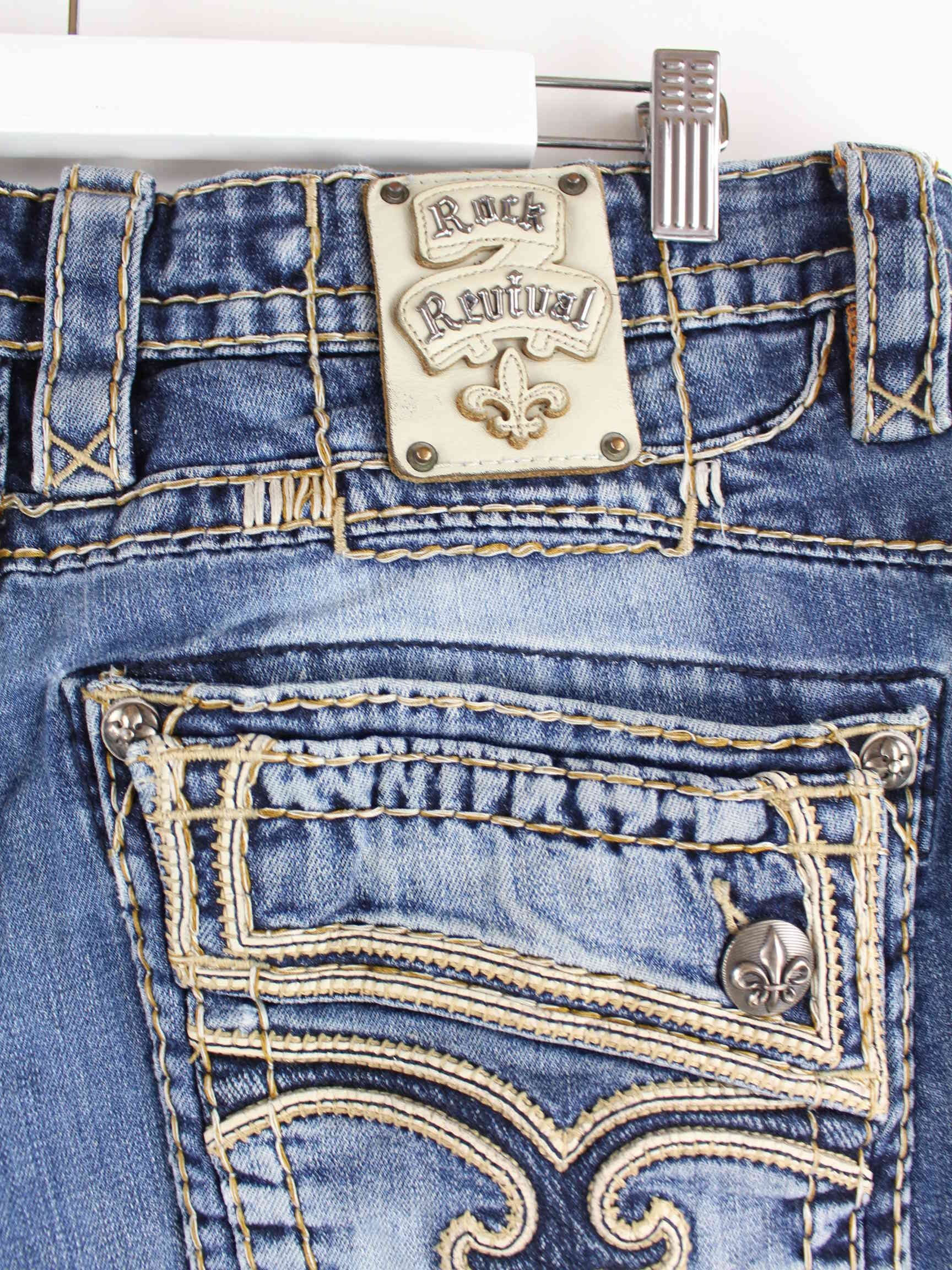 Vintage Rock Revival Jeans Blau W34 L32 (detail image 3)