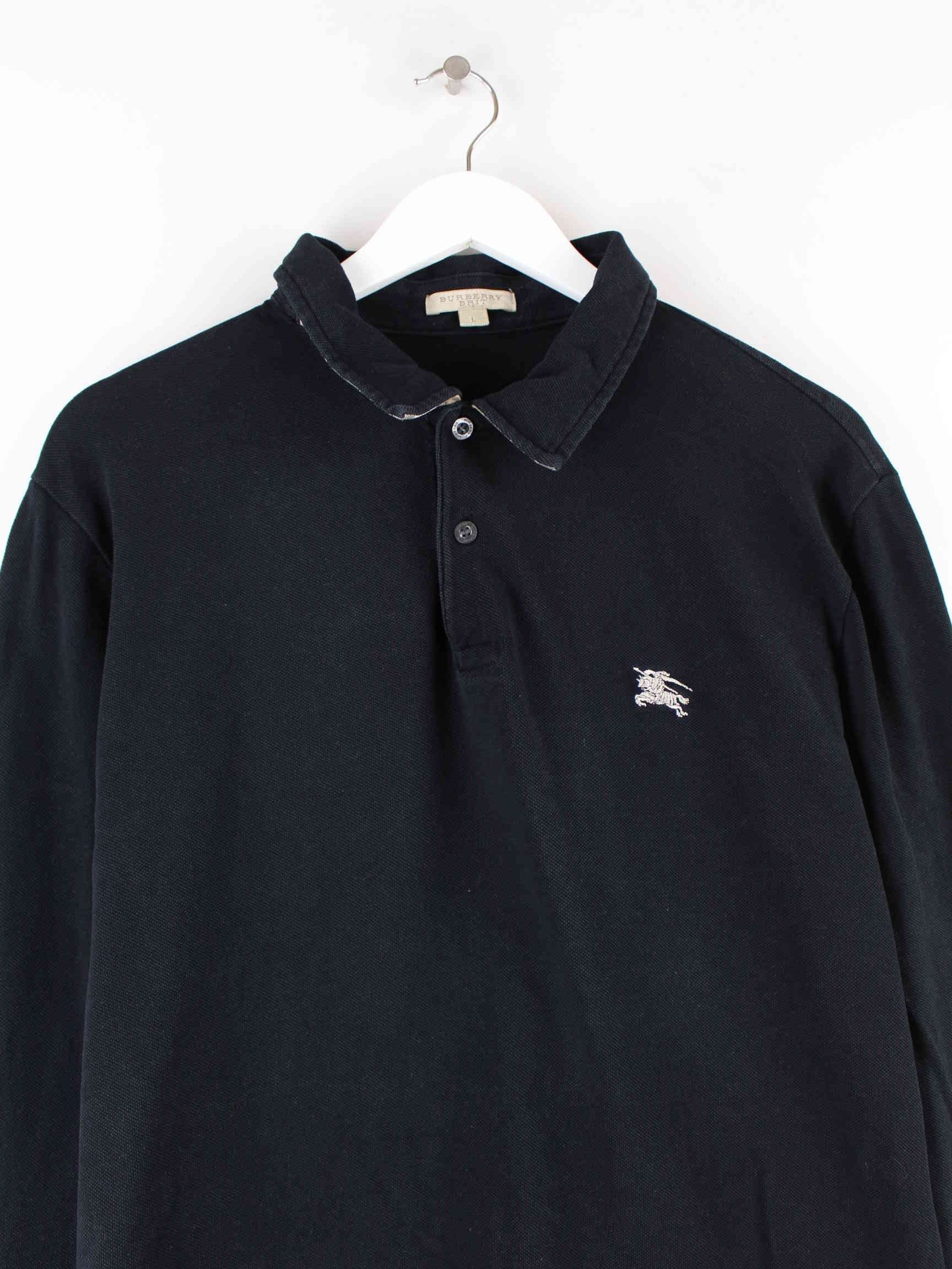 Burberry Brit Long Sleeve Polo Black L Peeces