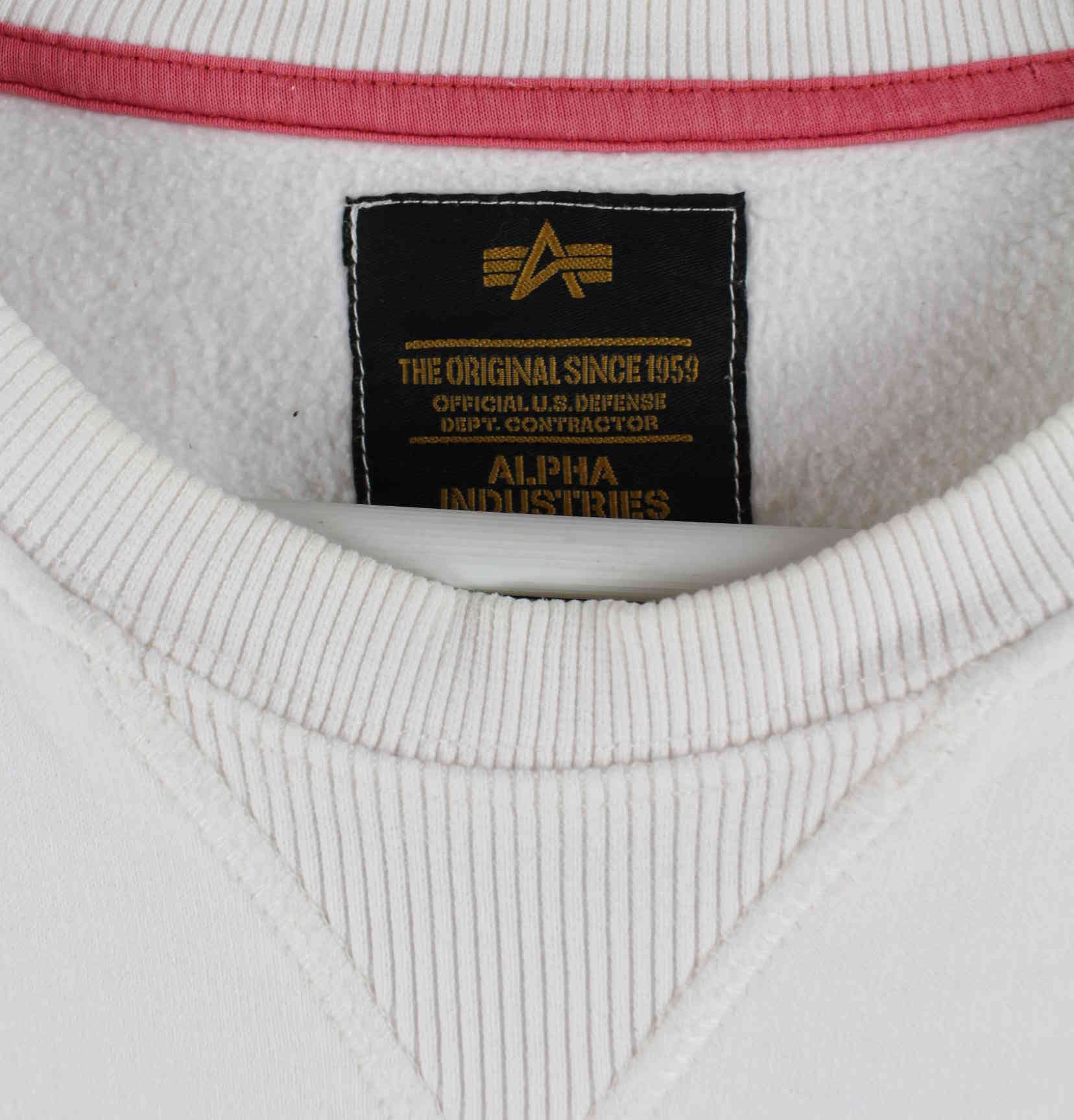 Alpha Industries y2k Print Sweater Weiß S (detail image 2)