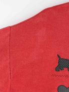 Jerzees 90s Vintage Dog Embroidered Sweater Rot XL (detail image 3)