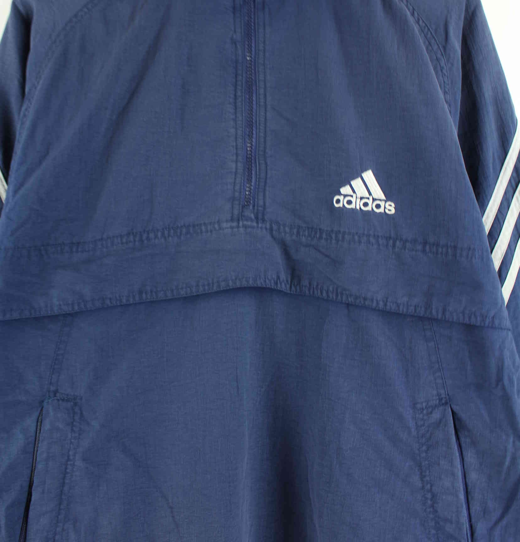 Adidas 90s Vintage 3-Stripes Jacke Blau M (detail image 1)