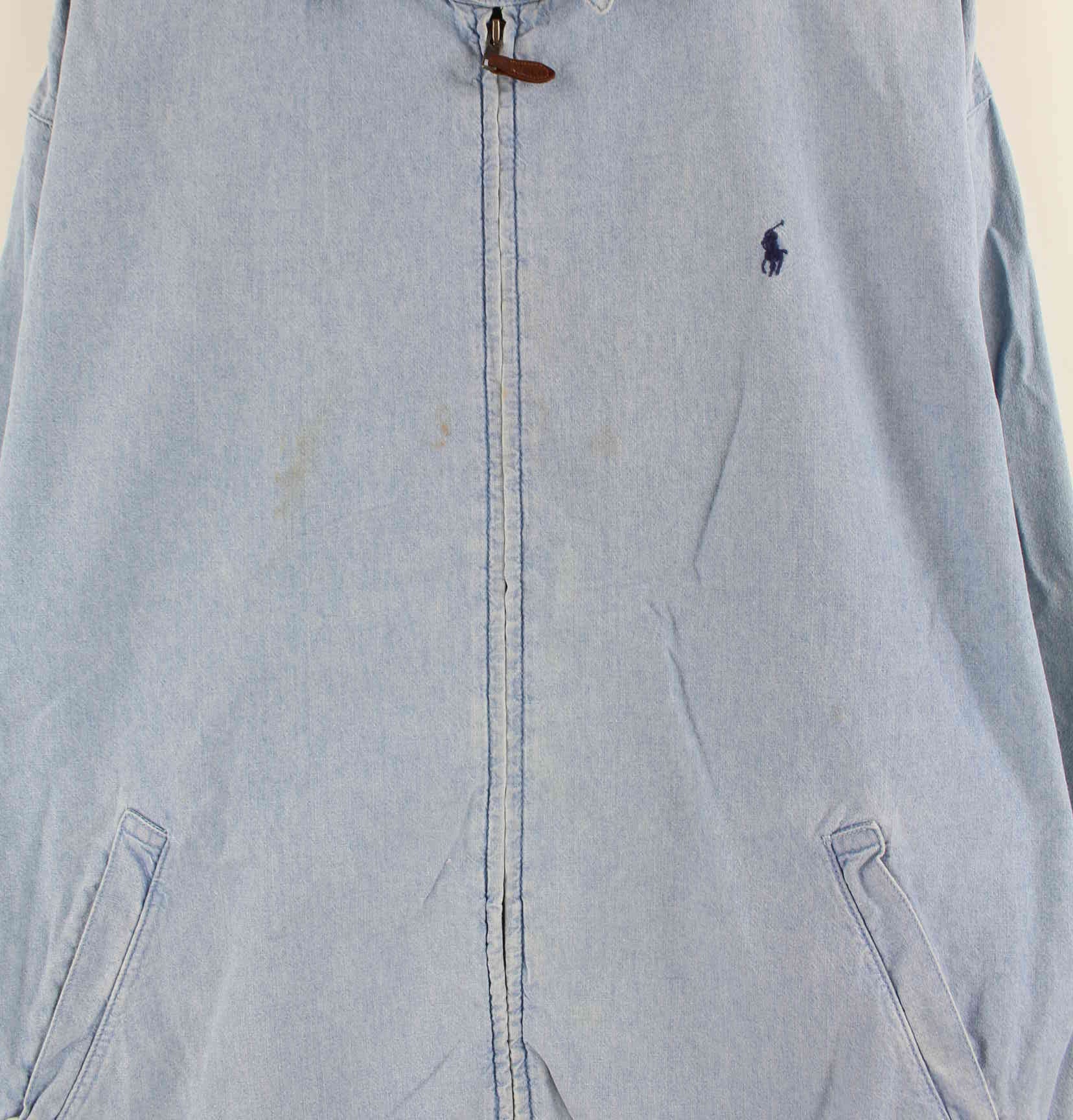 Ralph Lauren y2k Denim Harrington Jacke Blau XL (detail image 1)