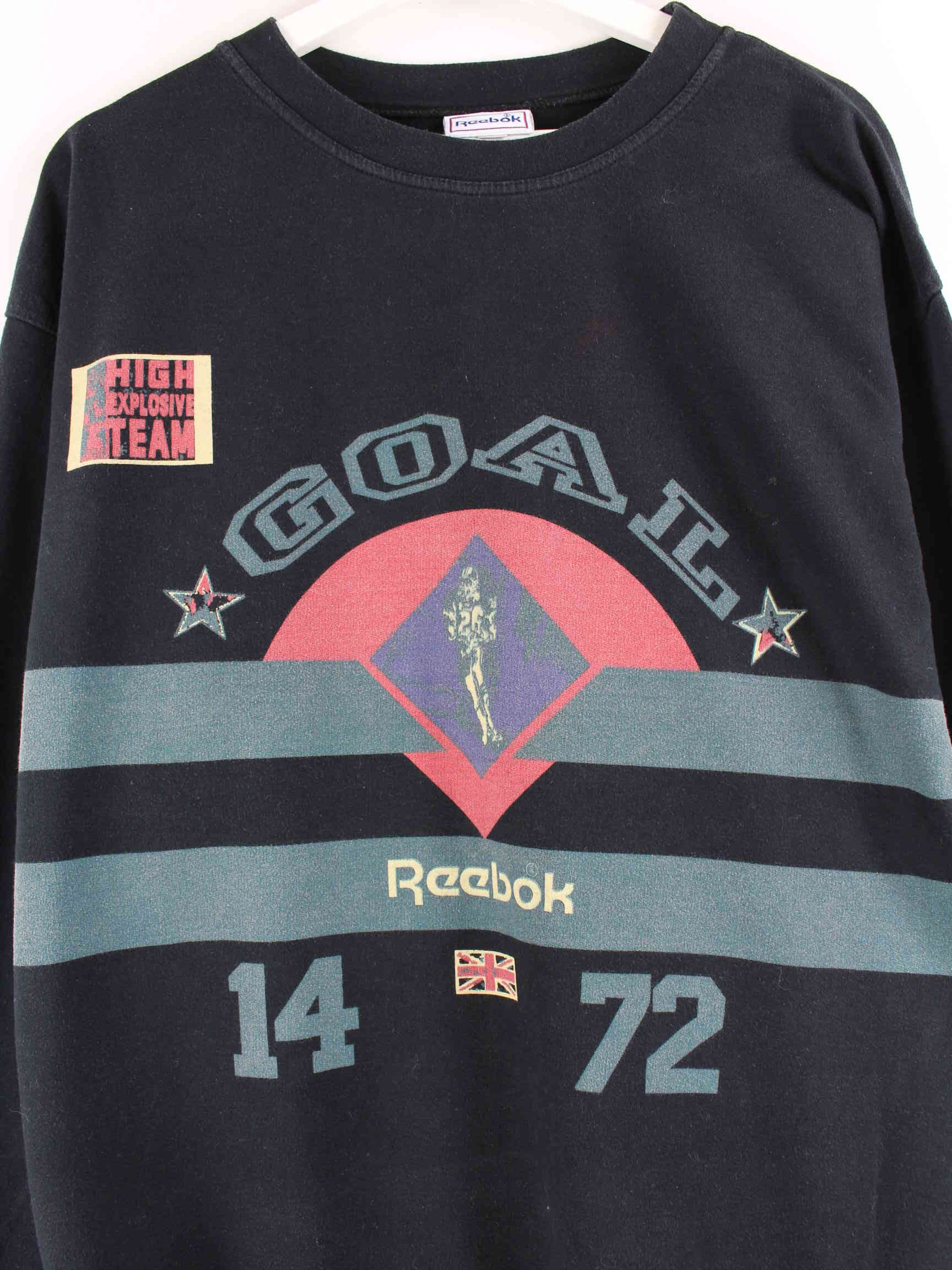 Reebok y2k Goal Print Sweater Schwarz L (detail image 1)