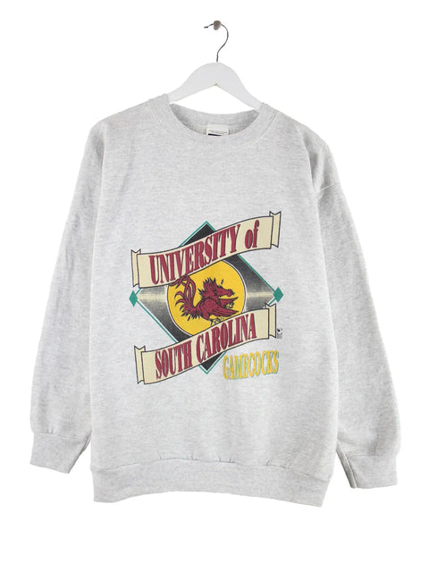 Tultex 90s Vintage Carolina Gamecocks Print Sweater Grau XL
