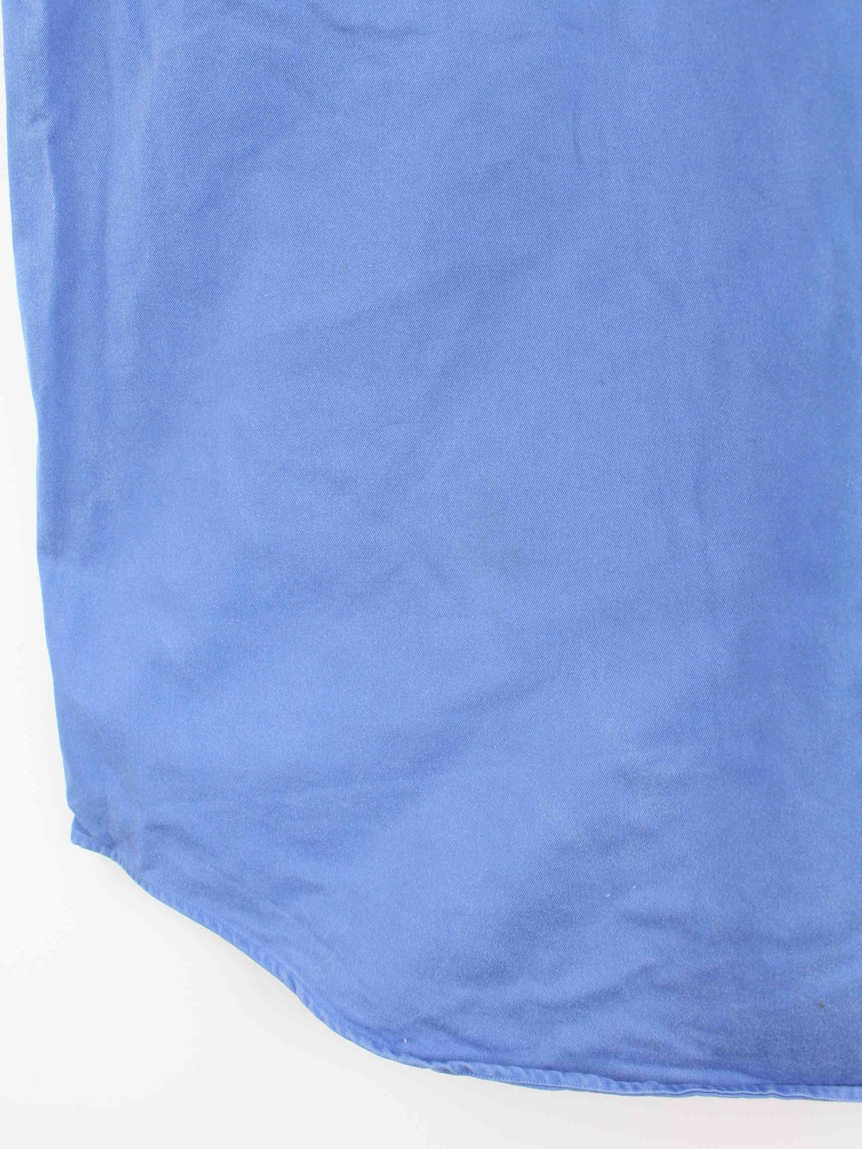 Ralph Lauren 90s Vintage Blake Kurzarm Hemd Blau 4XL (detail image 4)