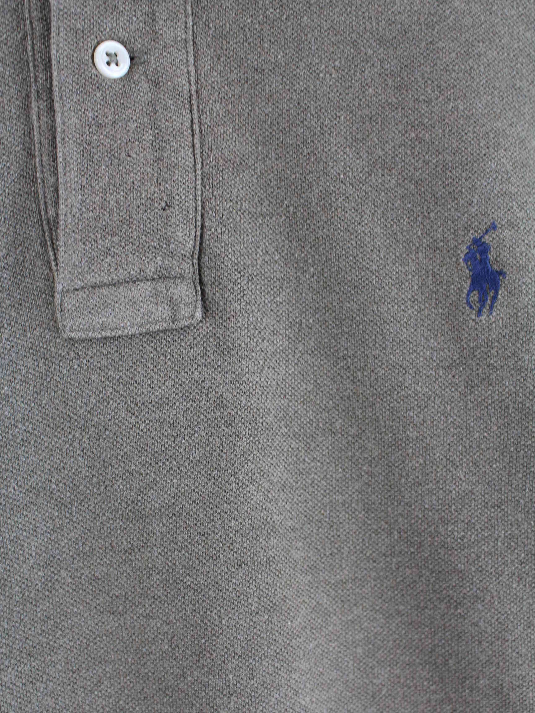 Ralph Lauren 90s Vintage Langarm Polo Grün M (detail image 3)