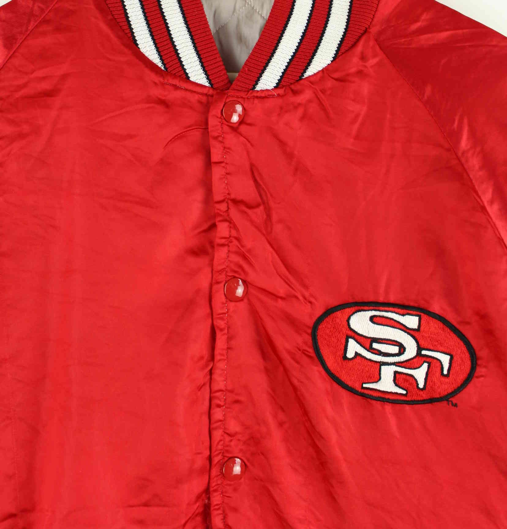 Vintage 80s San Francisco 49ers Embroidered Jacke Rot M (detail image 1)