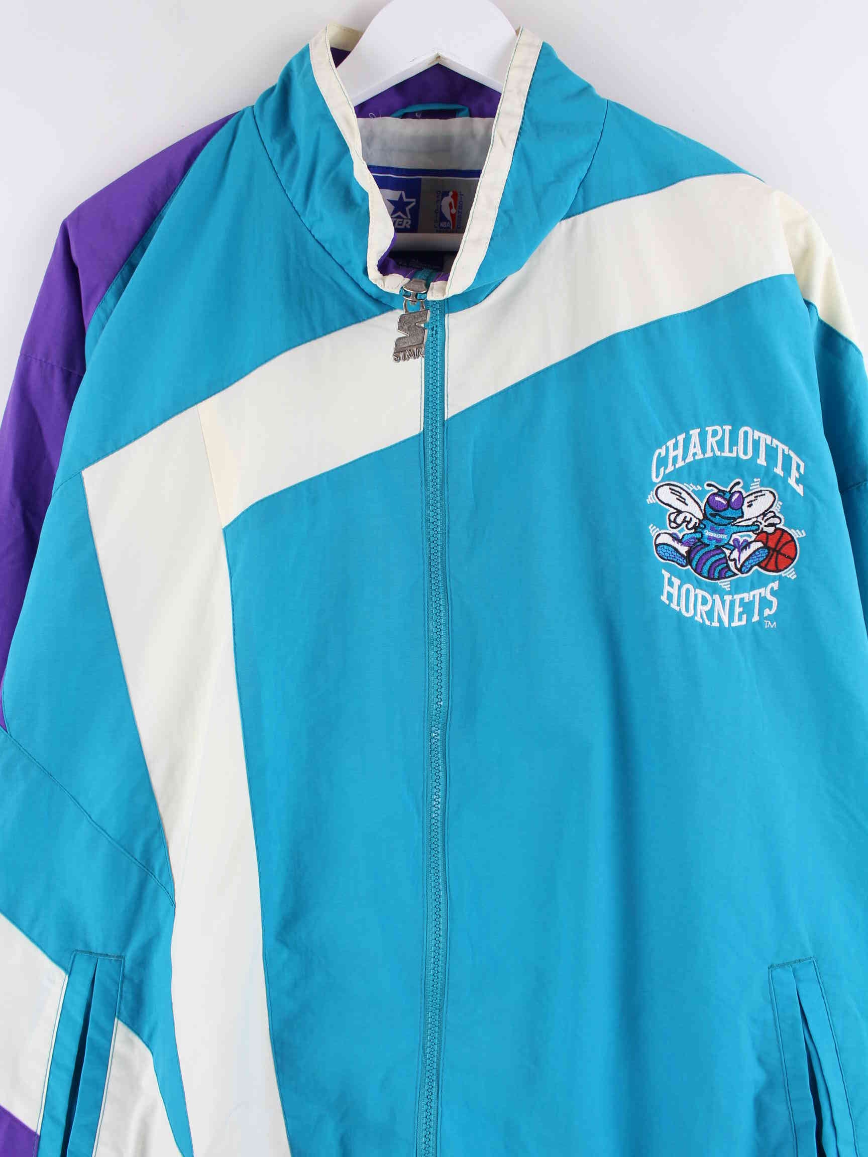 Starter 90s Vintage NBA Hornets Track Jacket Turquoise XL – Peeces