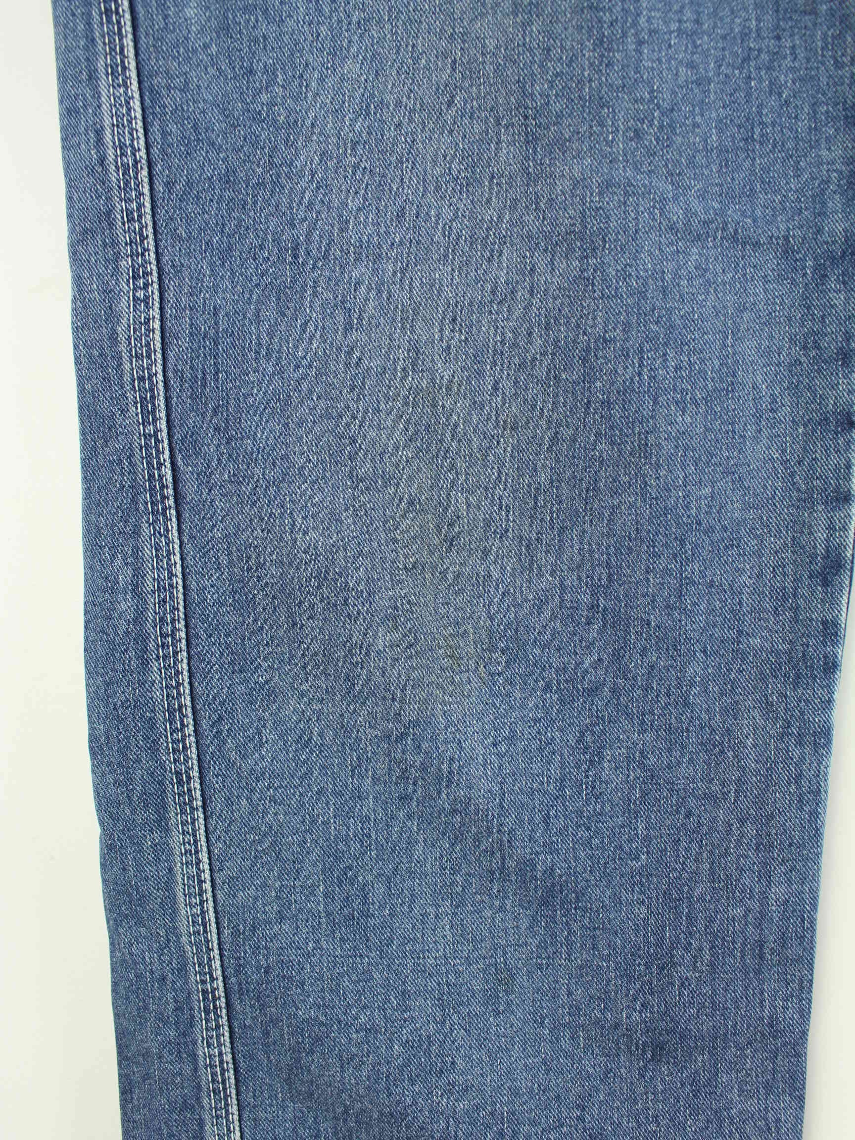 Vintage 90s Full Count Embroidered Jeans Blau W33 L34 (detail image 4)