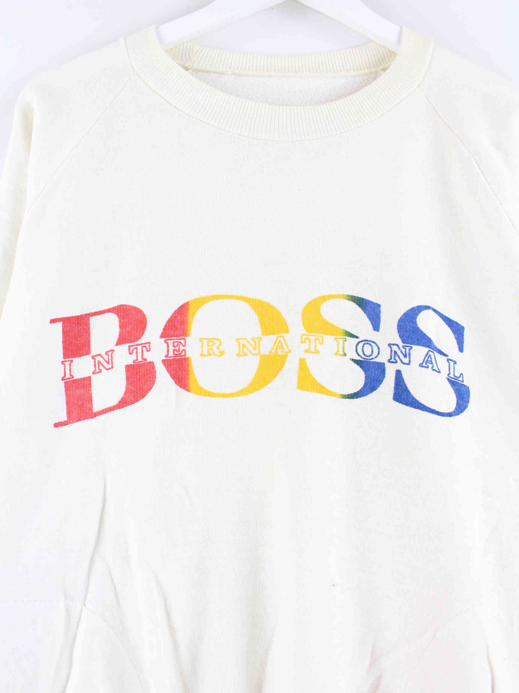 Hugo Boss 80s Vintage Print Sweater Beige S (detail image 1)