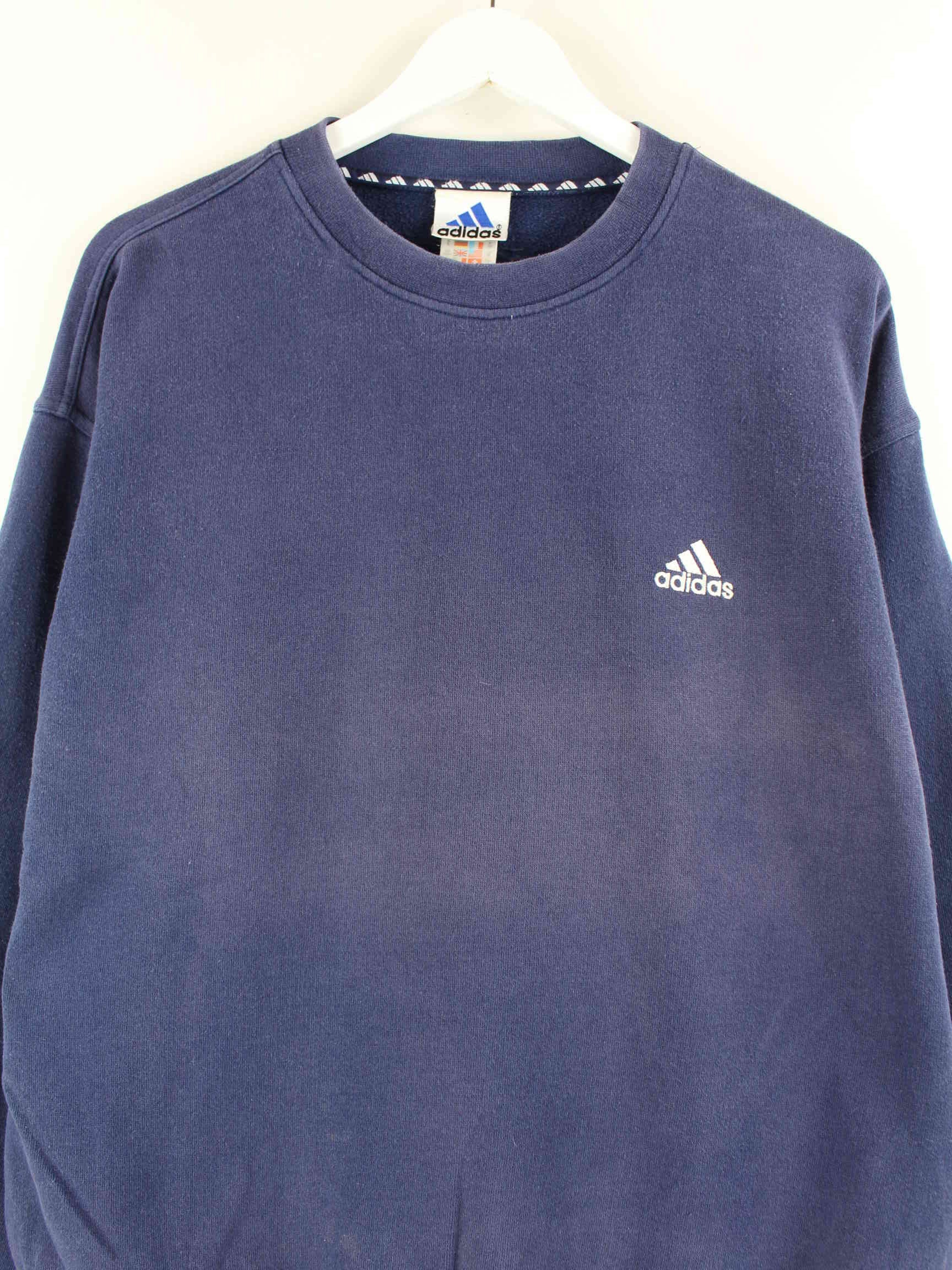 Adidas 90s Vintage Basic Sweater Blau XL (detail image 1)