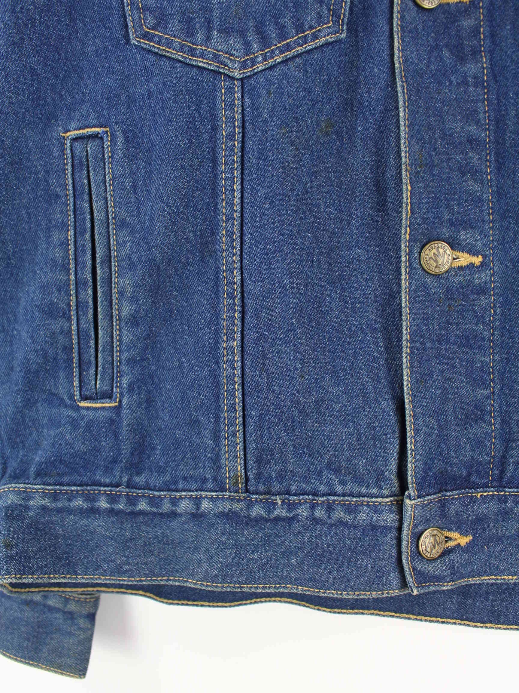 Marlboro 90s Vintage Country Store Trucker Jeans Jacke Blau M (detail image 6)