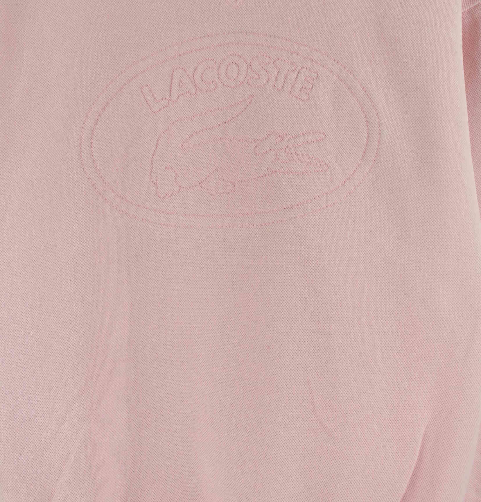 Lacoste Damen 90s Vintage Embroidered Sweater Rosa M (detail image 1)