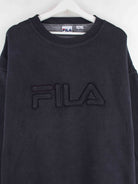 Fila 90s Vintage Embroidered Sweater Schwarz M (detail image 1)