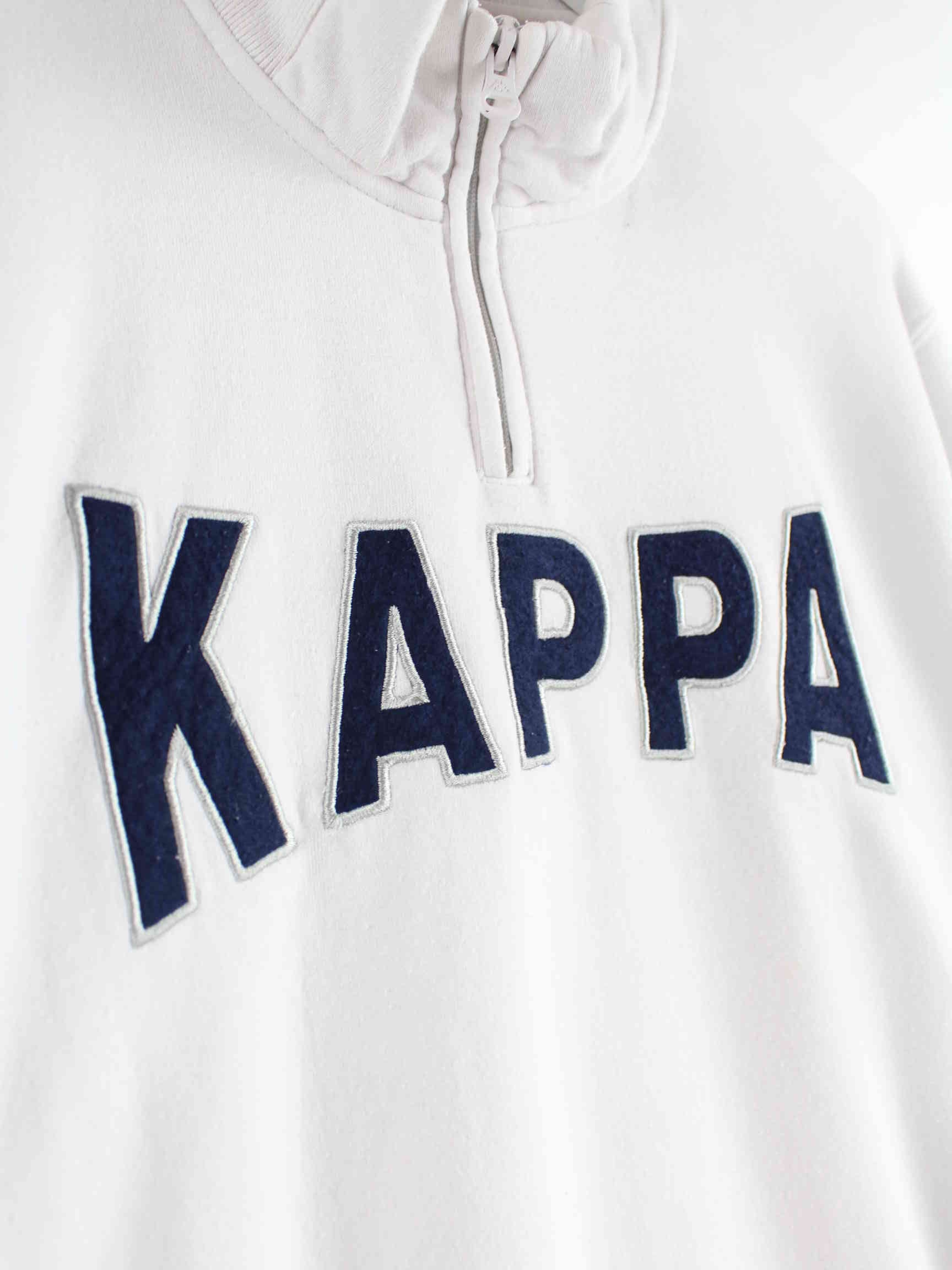 Kappa 00s Embroidered Half Zip Sweater Weiß L (detail image 1)