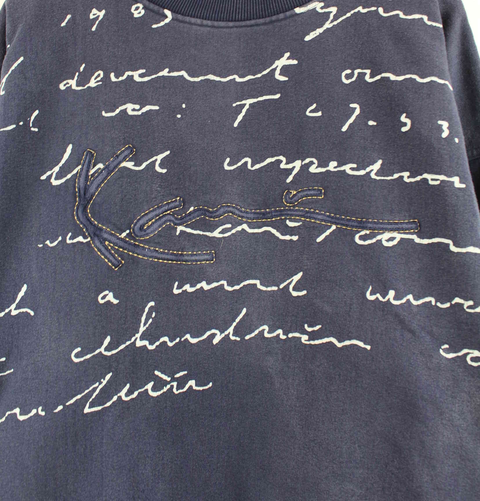 Karl Kani y2k Embroidered Heavy Cotton Sweater Blau XXL (detail image 1)