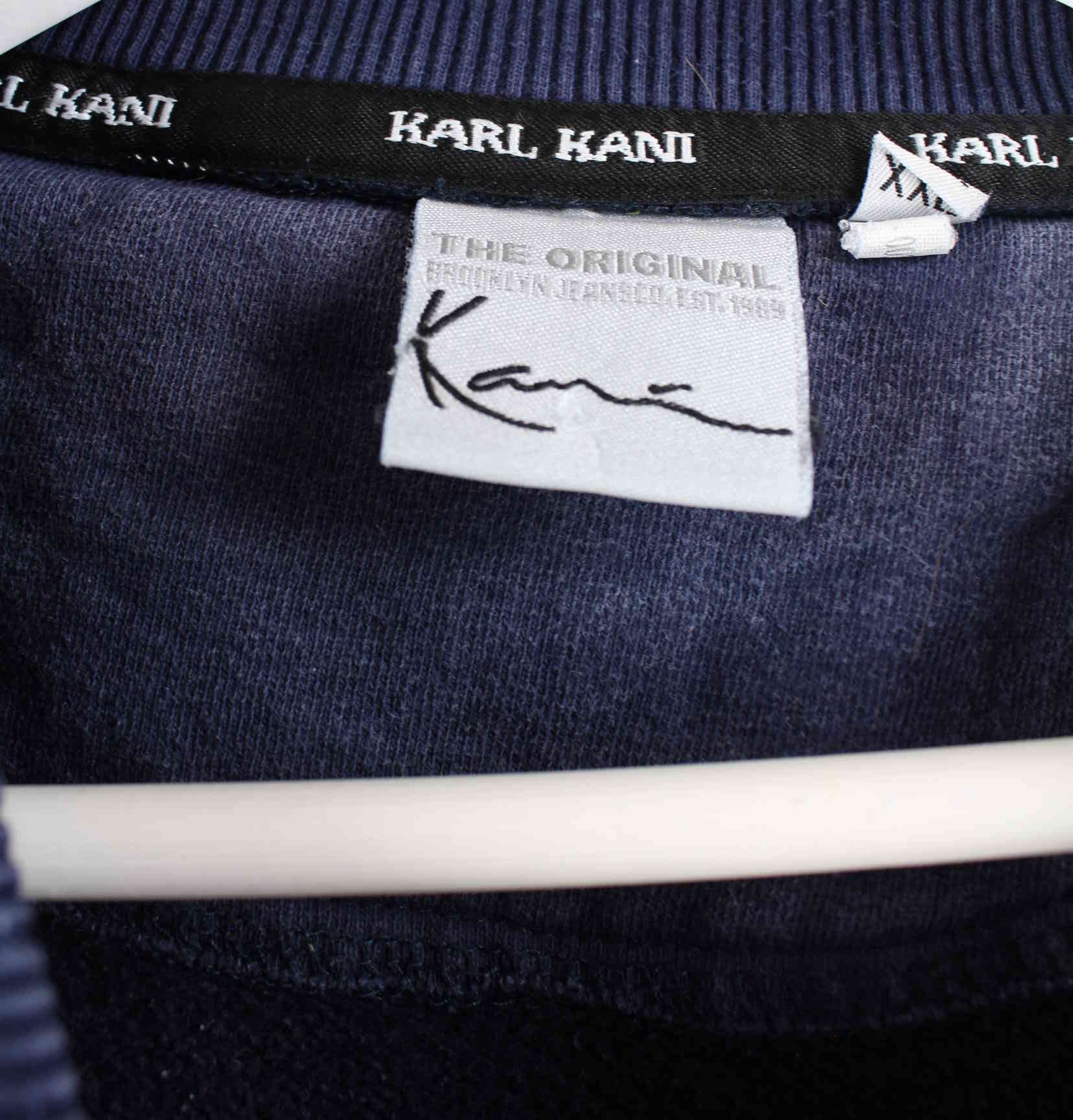 Karl Kani y2k Embroidered Heavy Cotton Sweater Blau XXL (detail image 4)