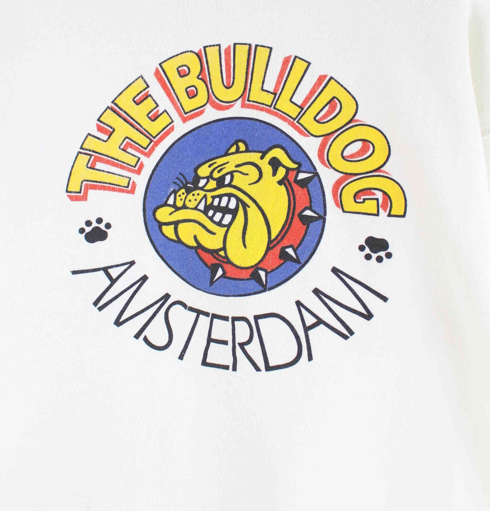 Vintage 80s The Bulldog Amsterdam Sweater Weiß M (detail image 1)
