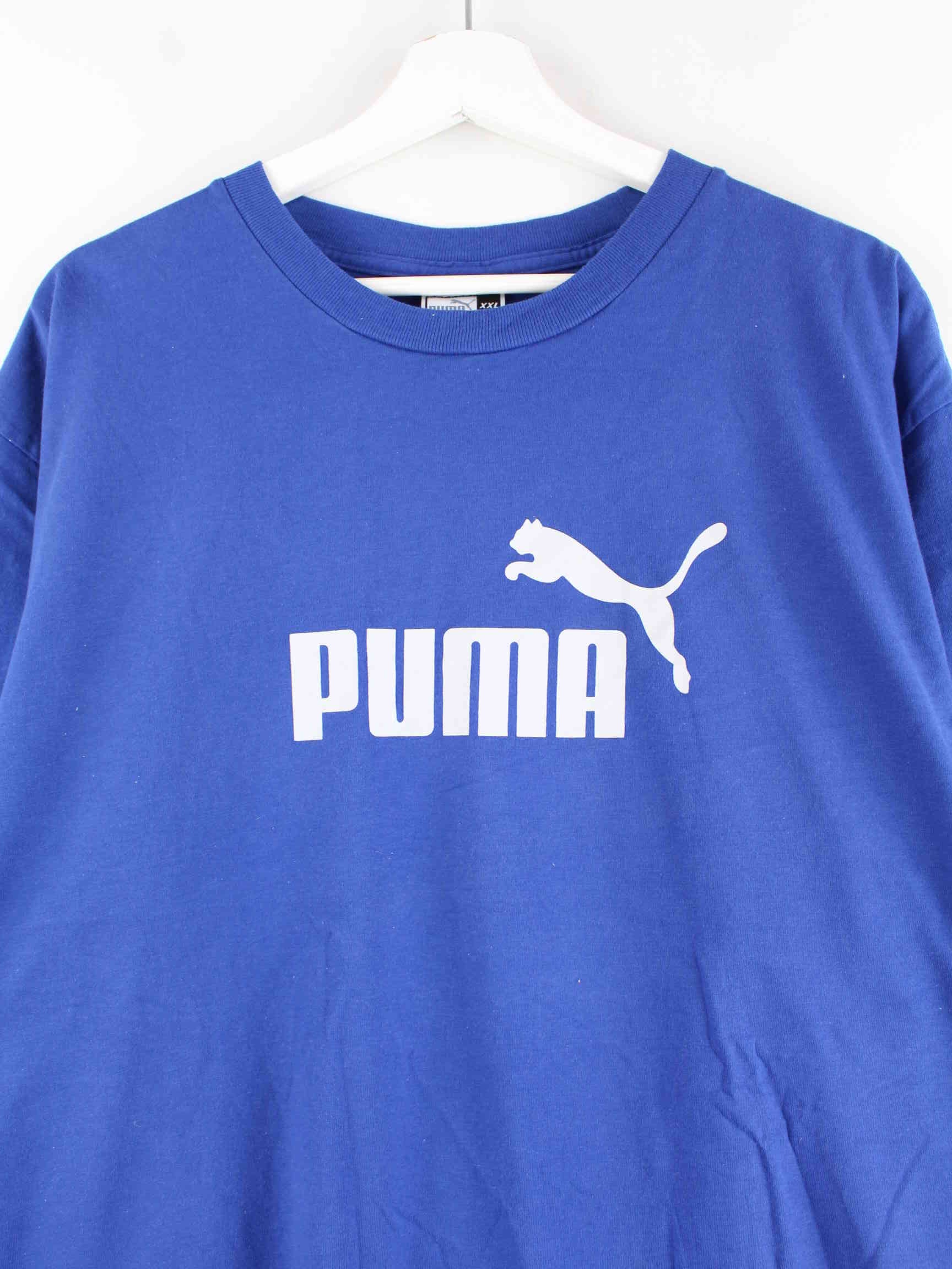 Puma 00s Logo Print T-Shirt Blau XXL (detail image 1)