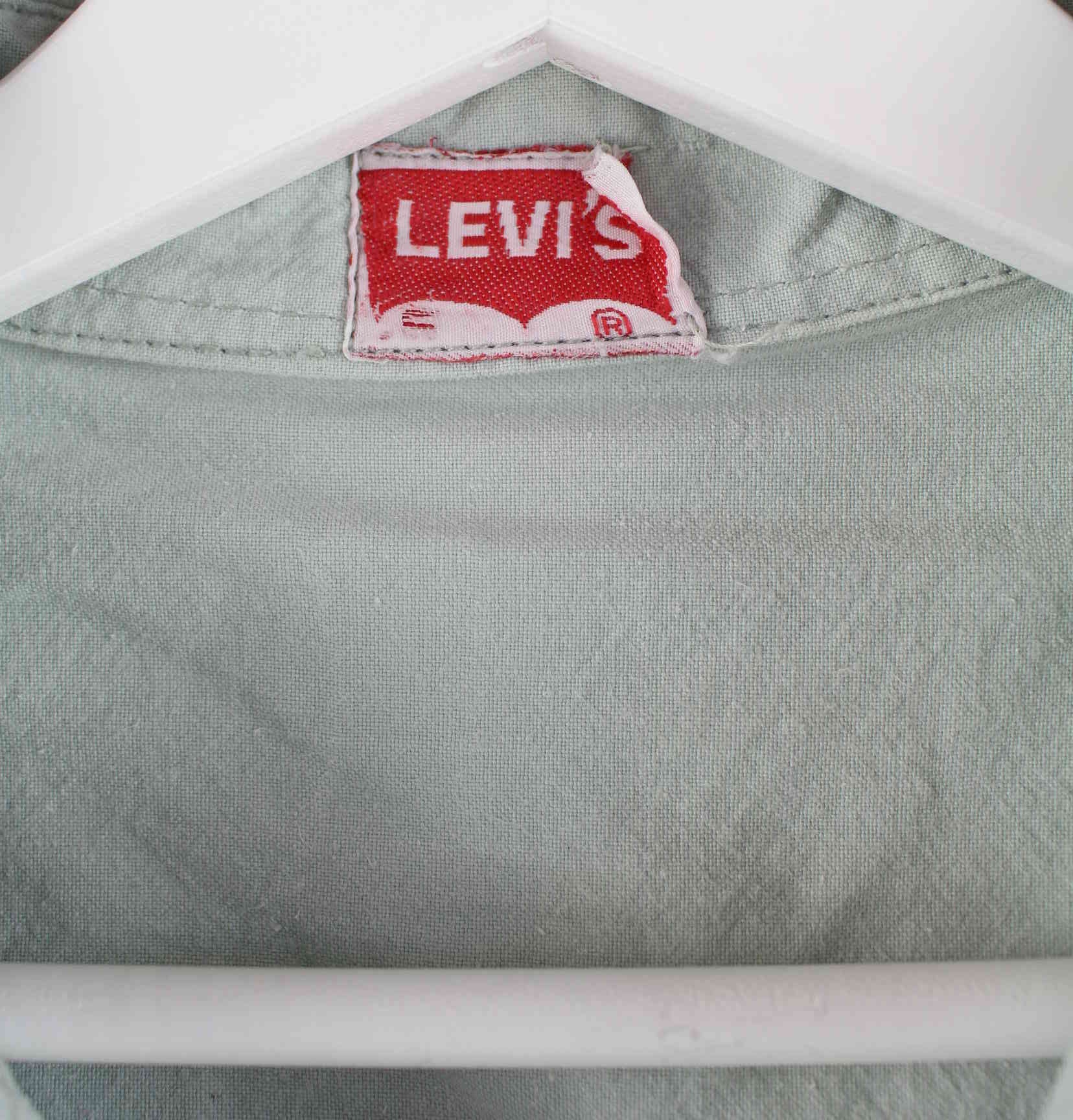 Levi's 80s Vintage Kurzarm Hemd Grün XL (detail image 3)