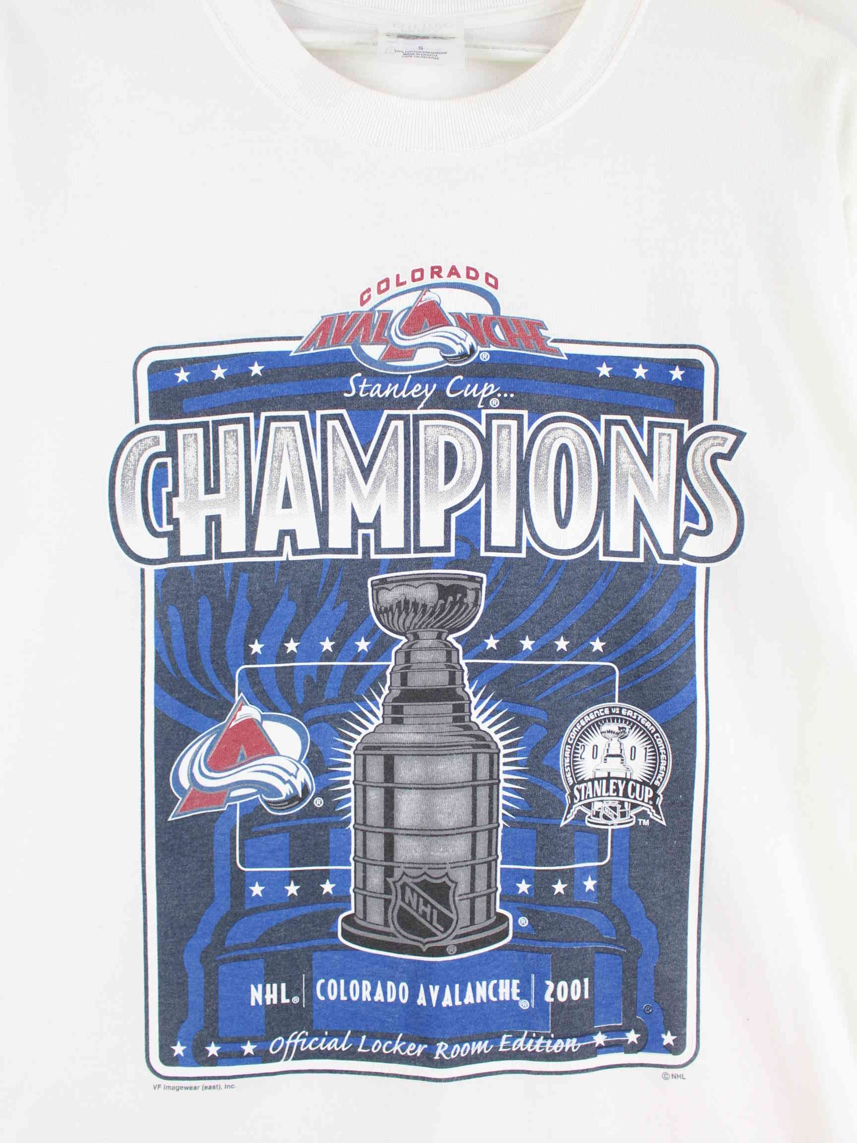 Vintage 2001 NHL Colorado Avalanche T-Shirt Weiß S (detail image 1)