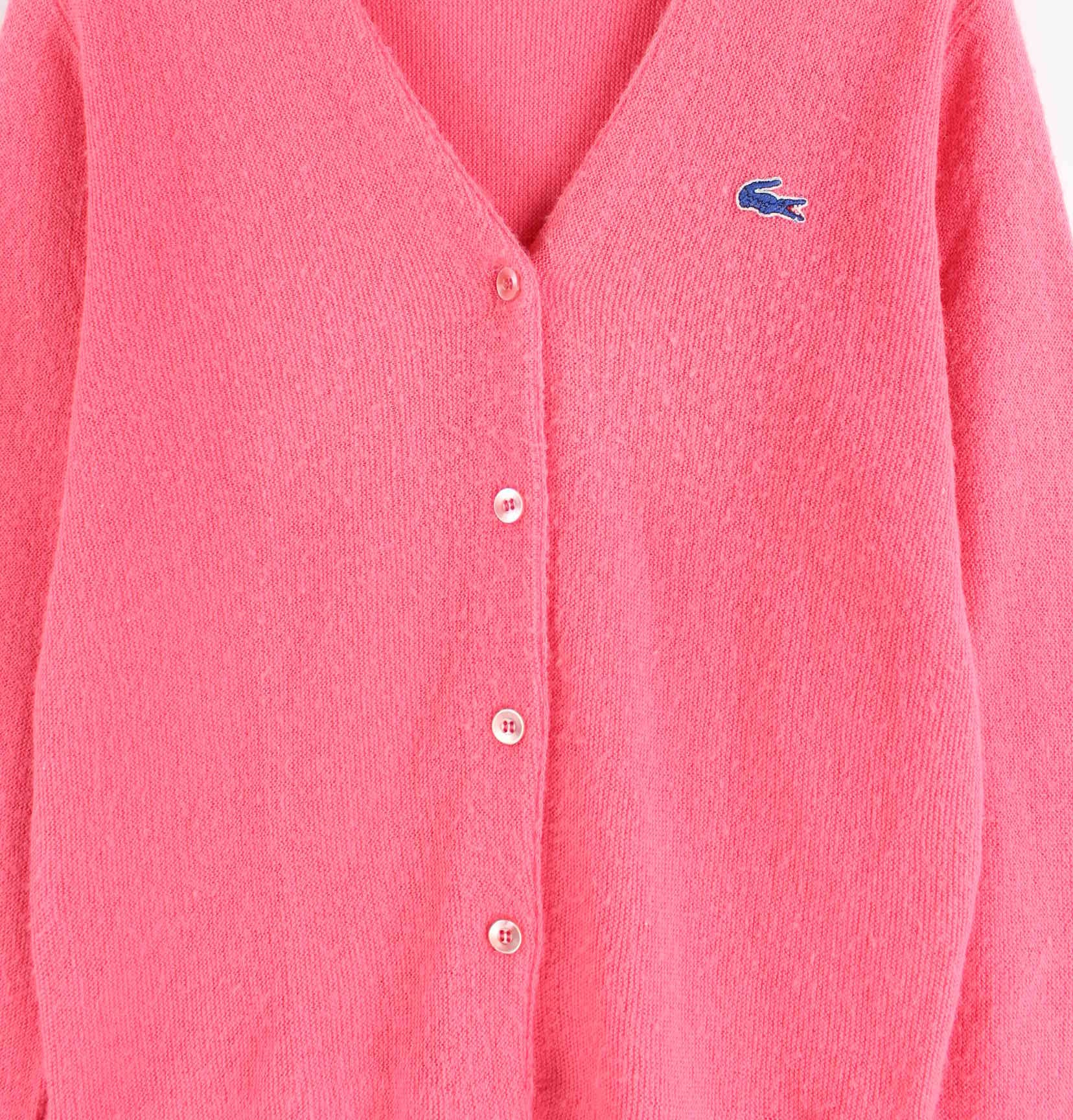 Lacoste Damen 90s Vintage Pullover Pink M (detail image 1)