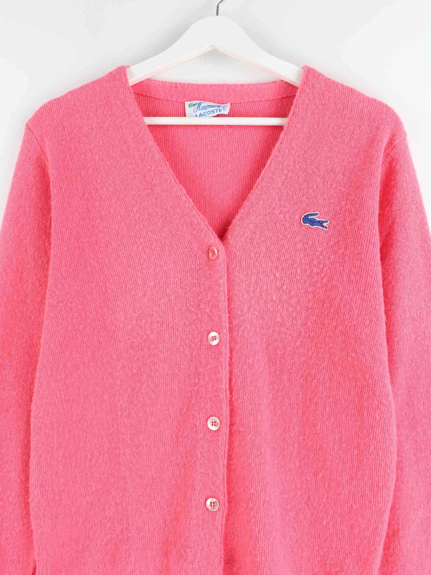 Lacoste Damen 90s Vintage Pullover Pink M (detail image 1)