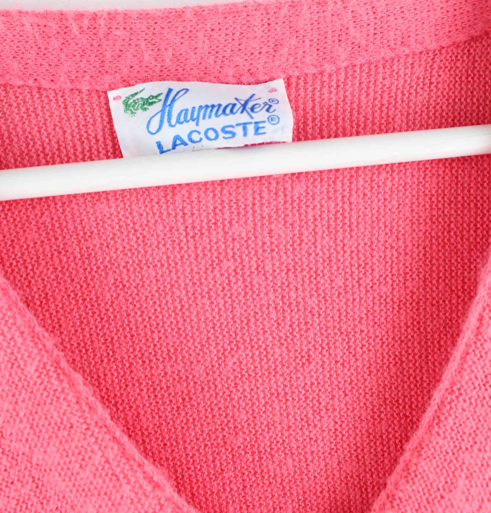Lacoste Damen 90s Vintage Pullover Pink M (detail image 2)