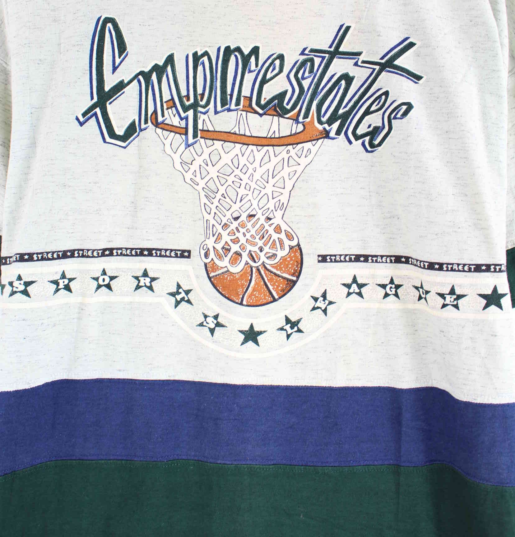 Vintage y2k Empirestate Basketball Print T-Shirt Grün XS (detail image 1)