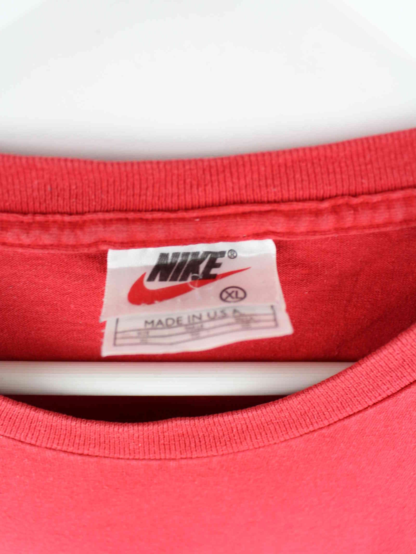 Nike 90s Vintage U.S.A Embroidered T-Shirt Rot XL (detail image 2)