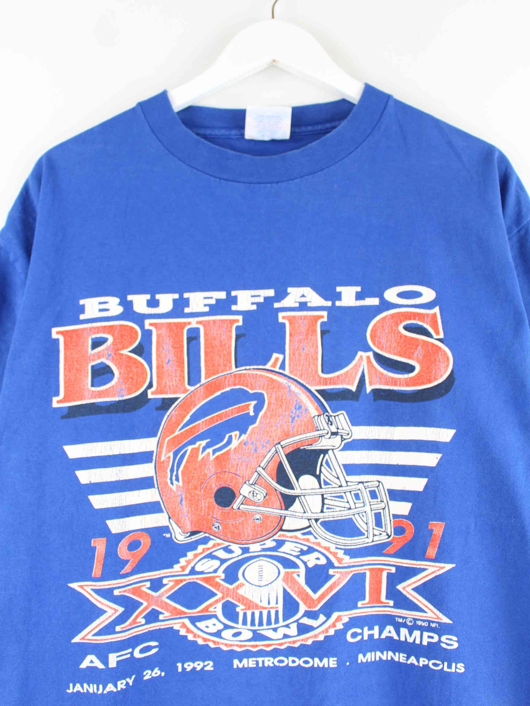 Vintage 1991 Vintage Buffalo Bills Single Stitch T-Shirt Blau XL (detail image 1)