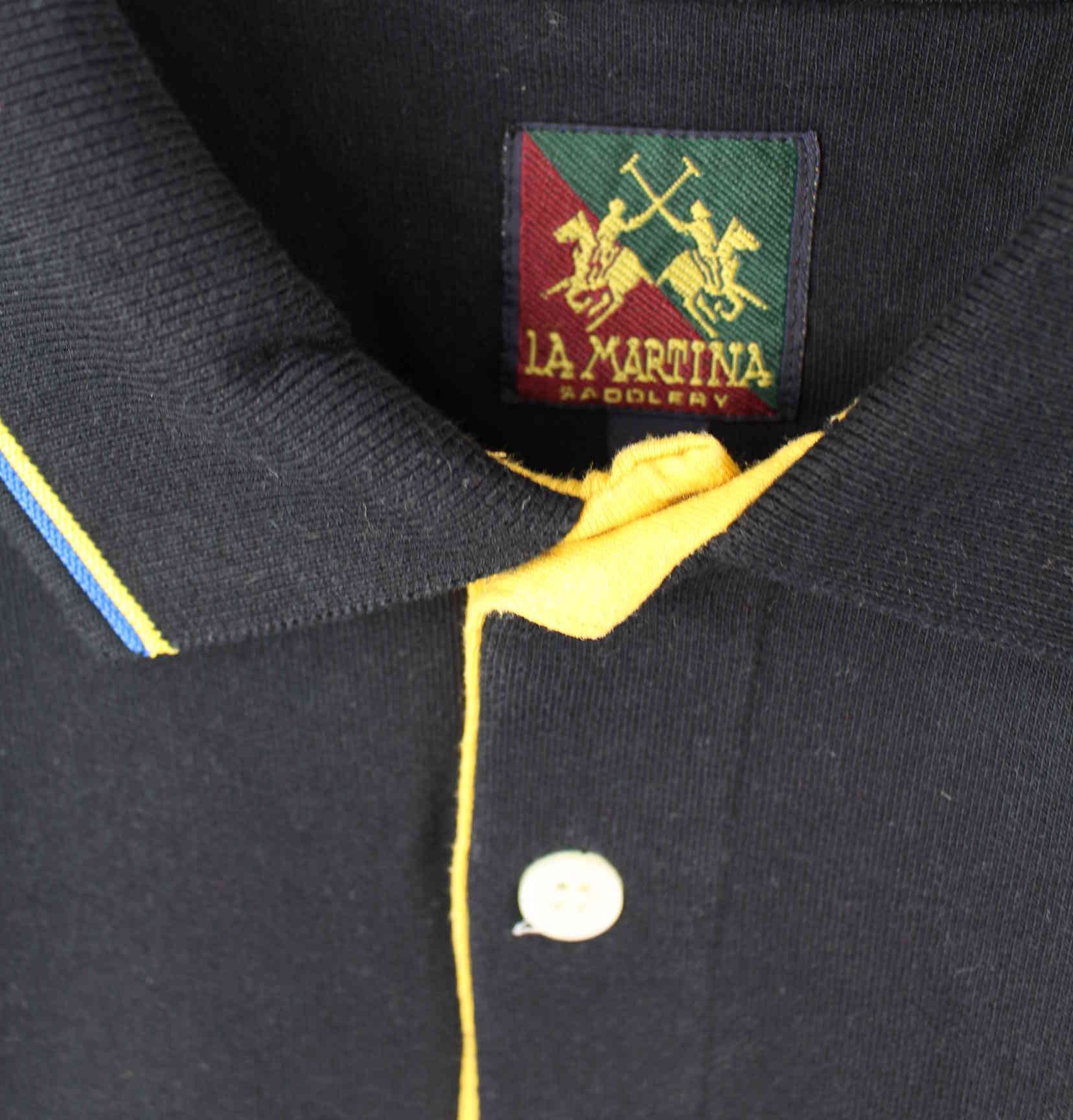 La Martina Las Lenas Print Polo Sweater Schwarz XL (detail image 2)