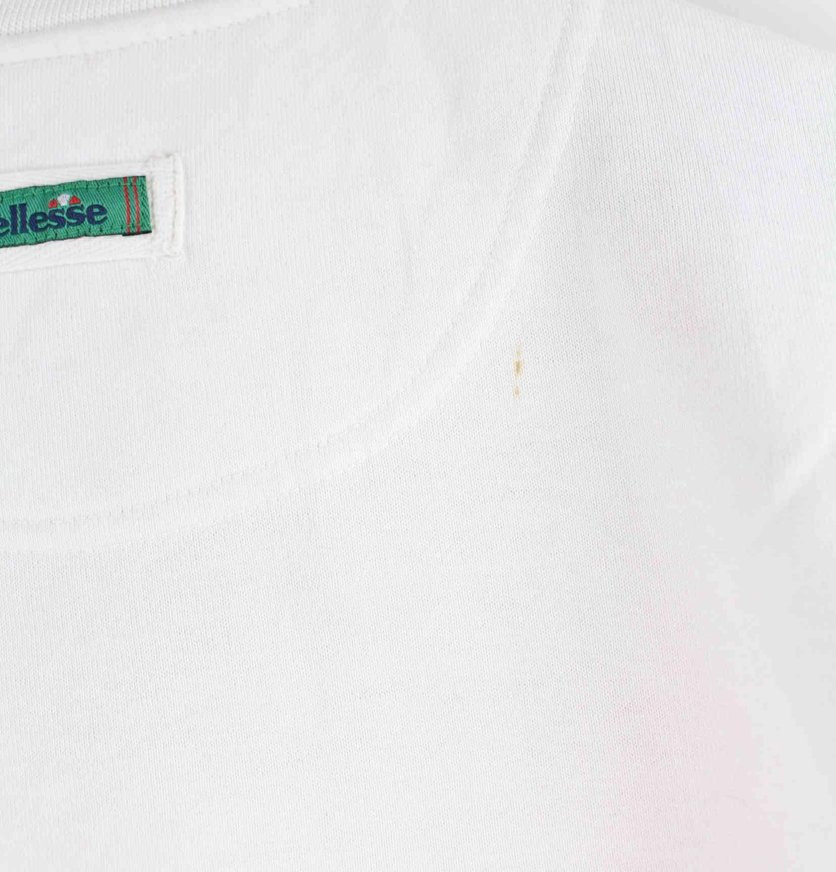 Ellesse 90s Vintage Embroidered Heavy T-Shirt Weiß L (detail image 5)