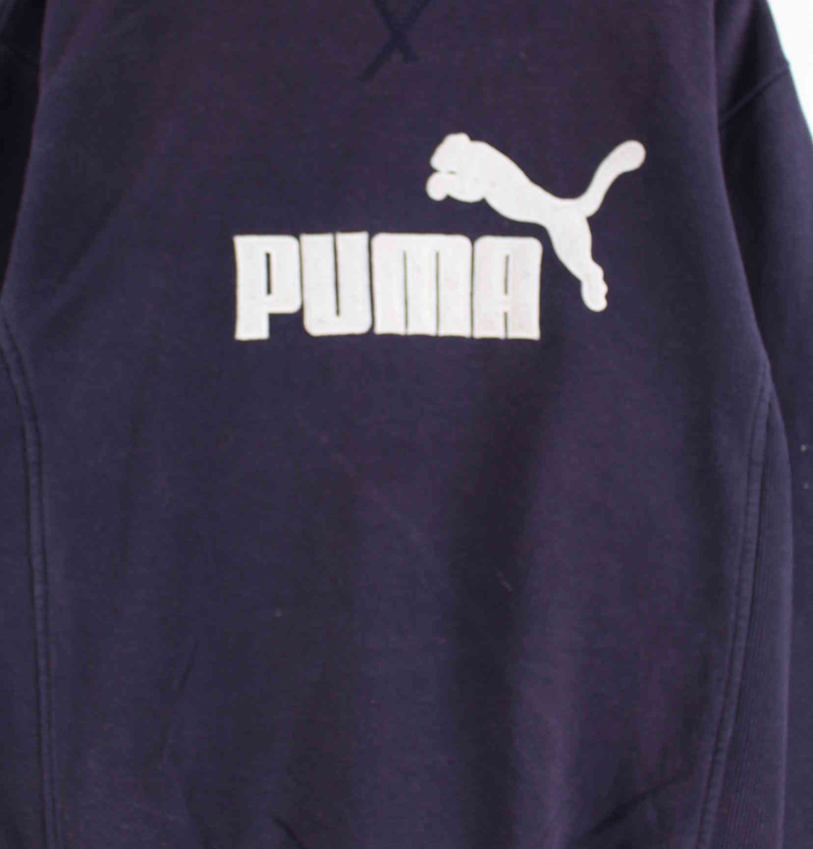 Puma y2k Big Logo Embroidered Sweater Blau S (detail image 1)