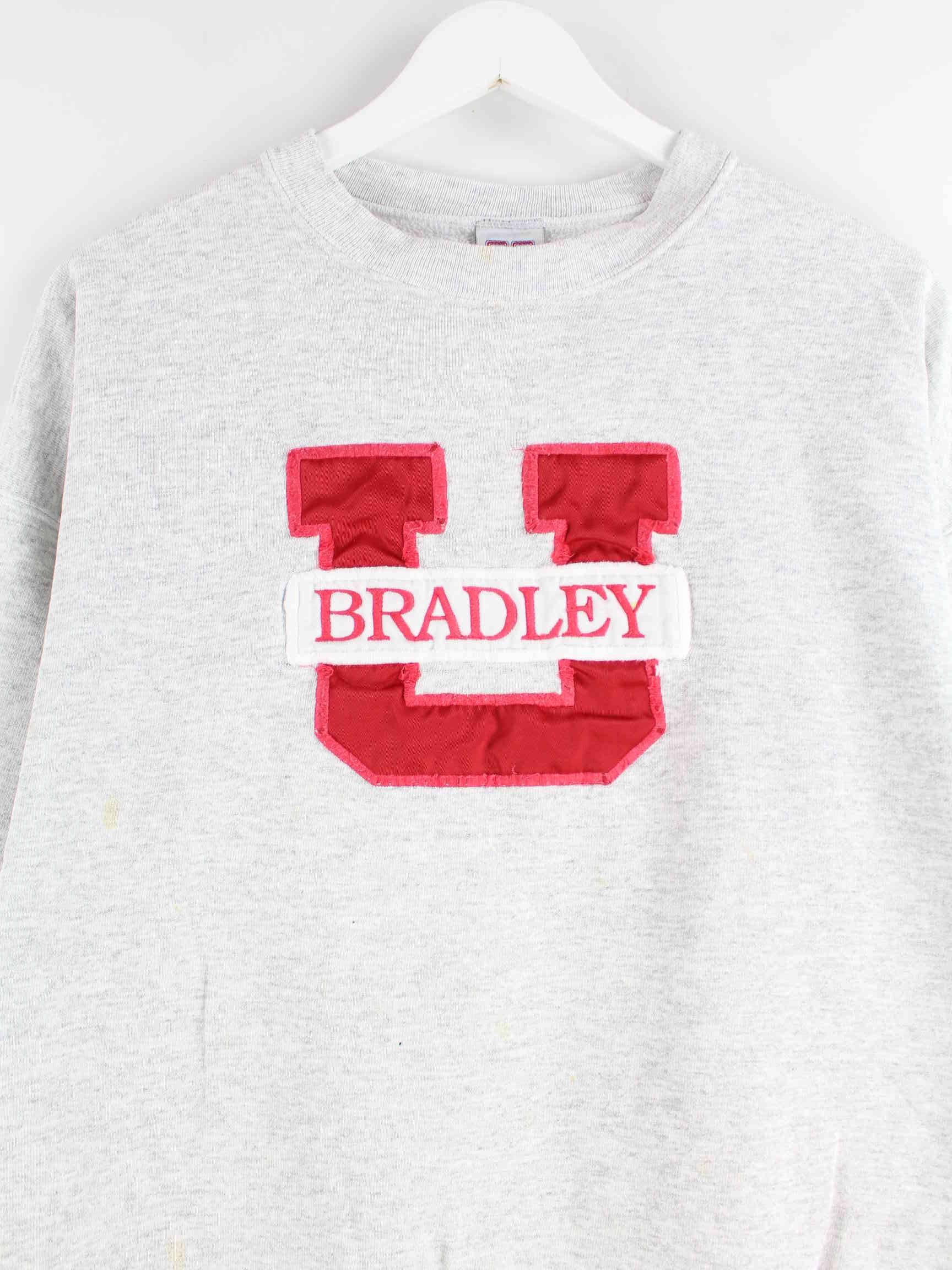 Vintage 90s Bradley Embroidered Sweater Grau XL (detail image 1)