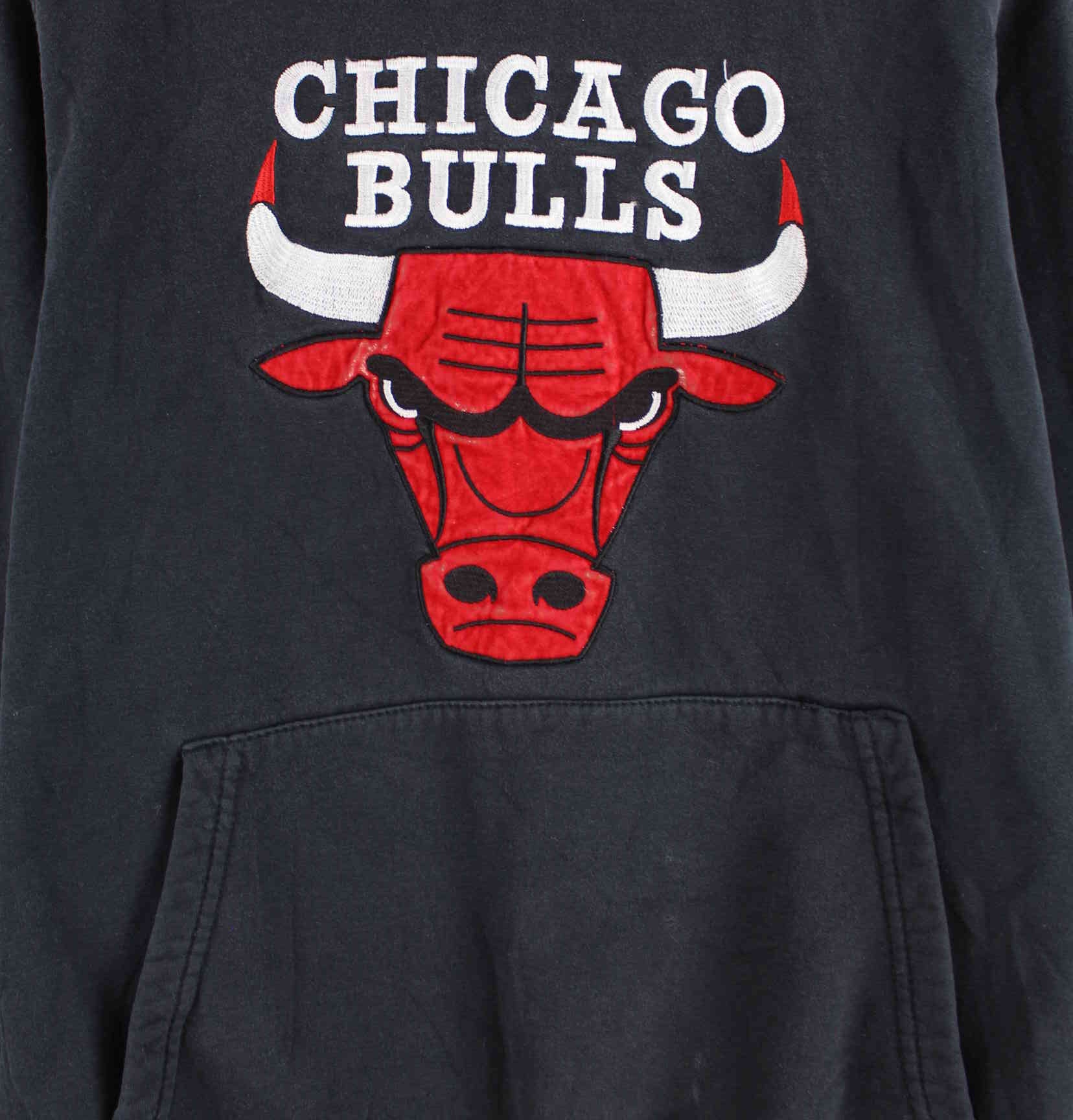 Vintage Chicago Bulls Embroidered Hoodie Schwarz M (detail image 1)