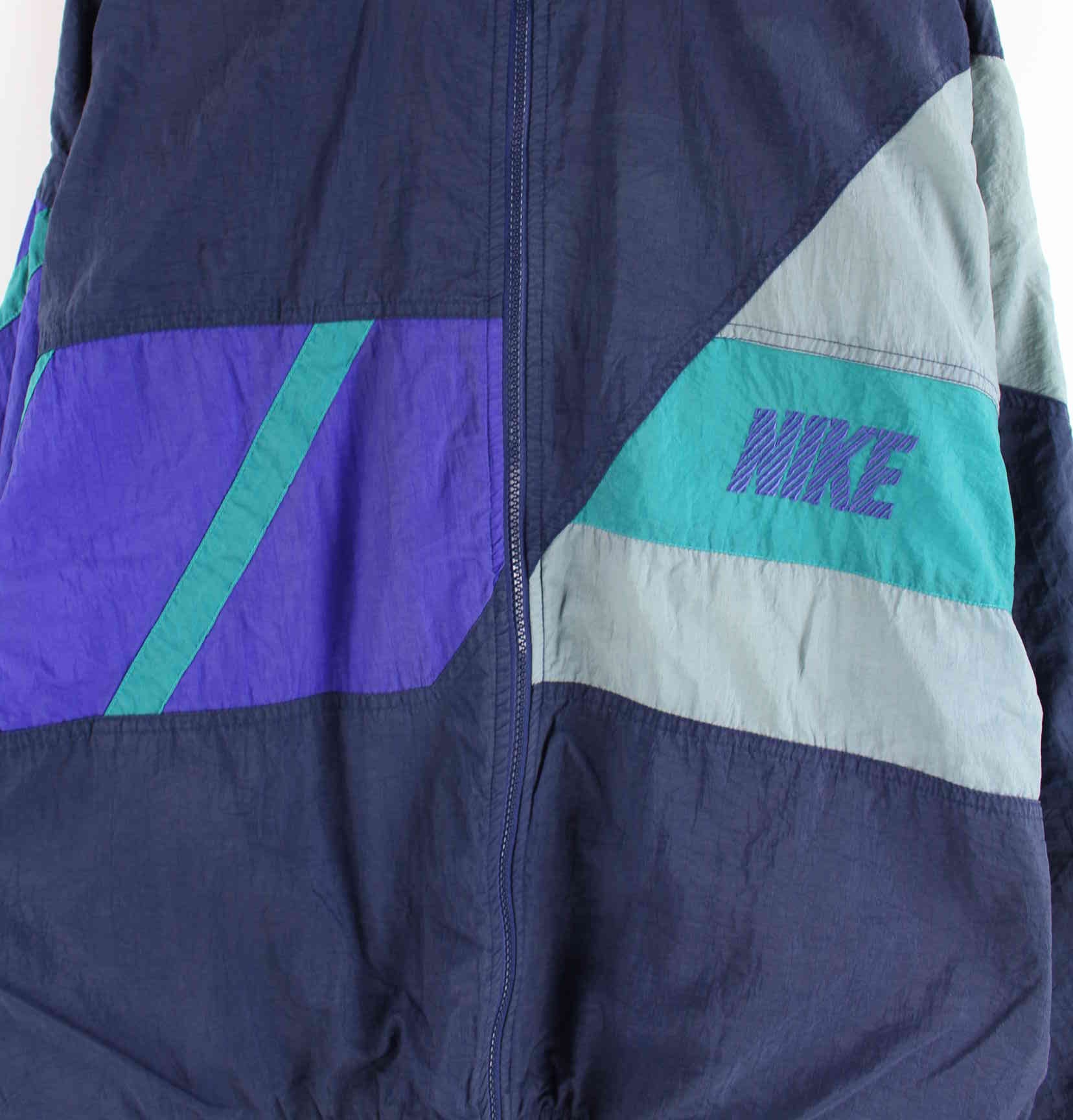 Nike 90s Vintage Trainingsjacke Blau L (detail image 1)