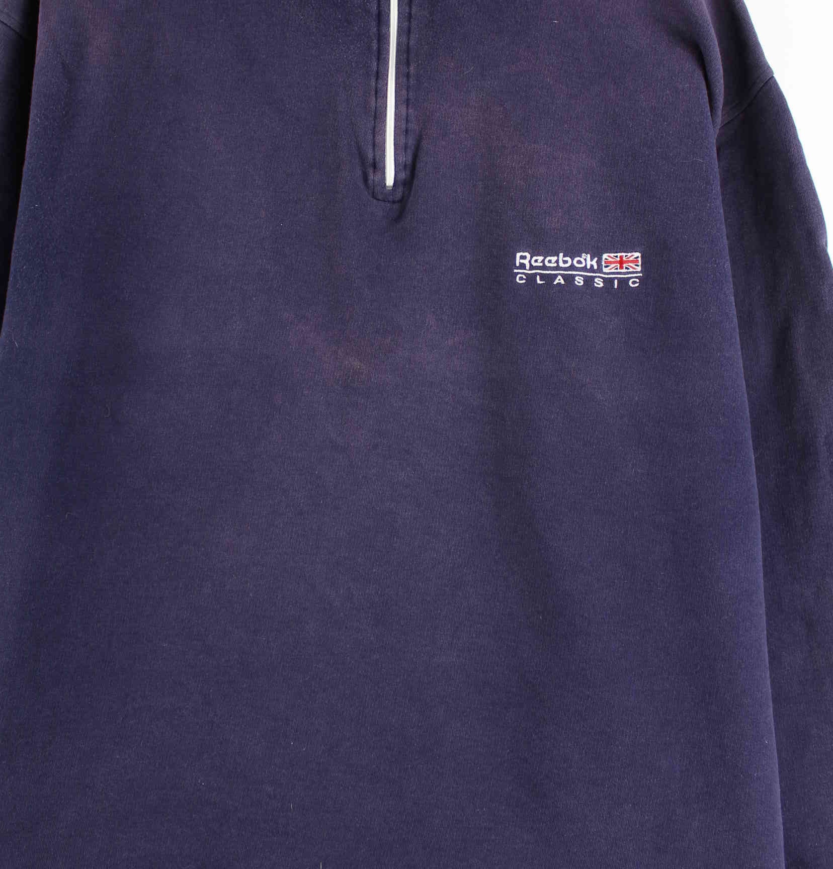 Reebok Embroidered Half Zip Sweater Blau L (detail image 1)