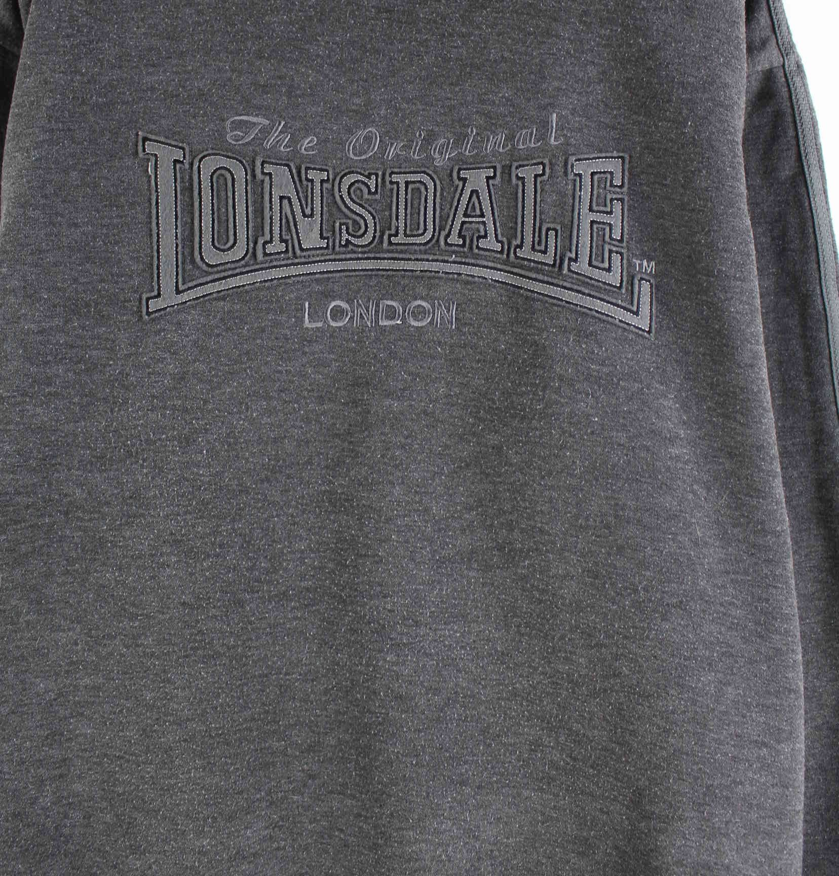 Lonsdale y2k Embroidered Sweater Grau L (detail image 1)