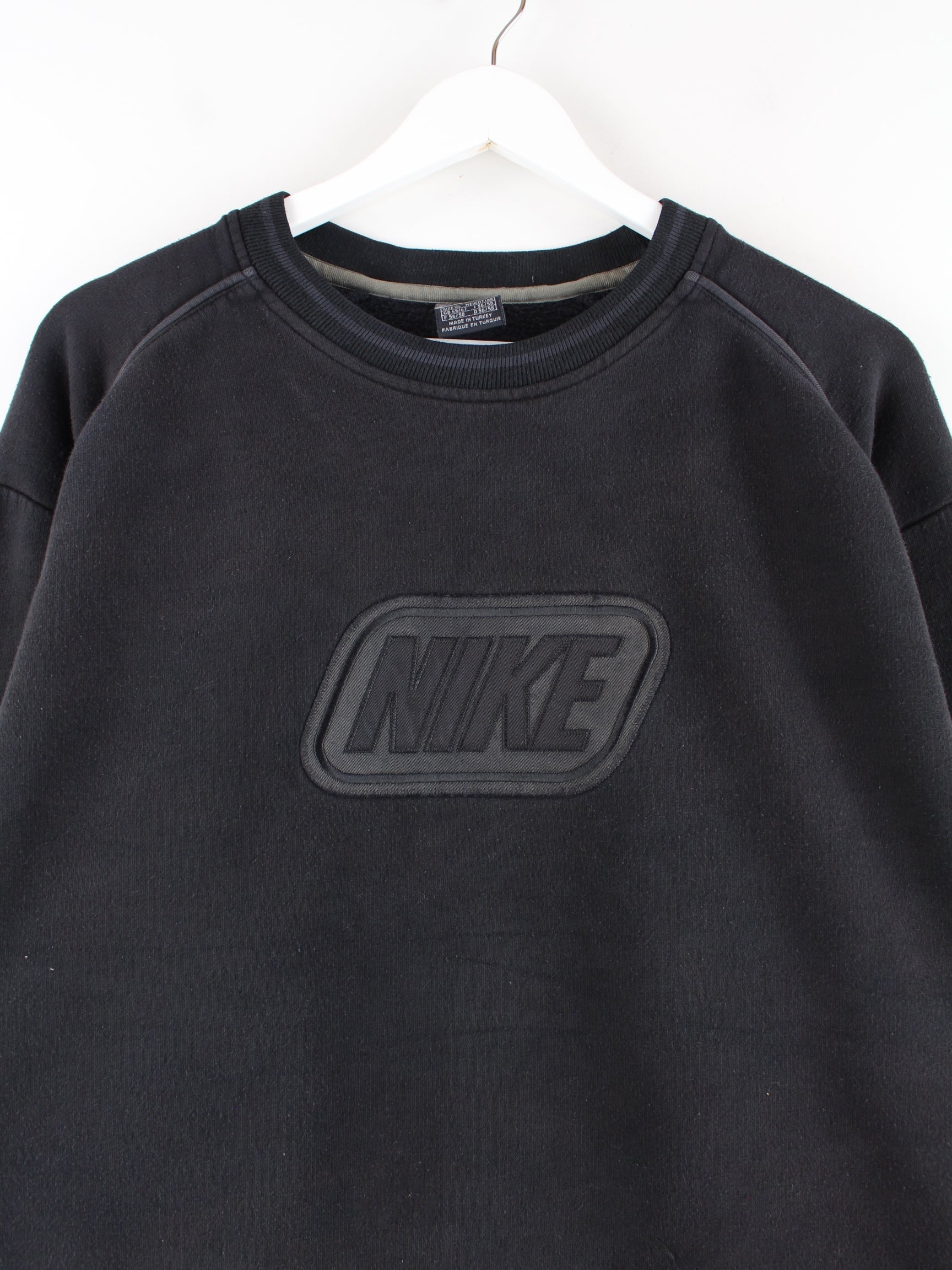 black nike spellout sweatshirt