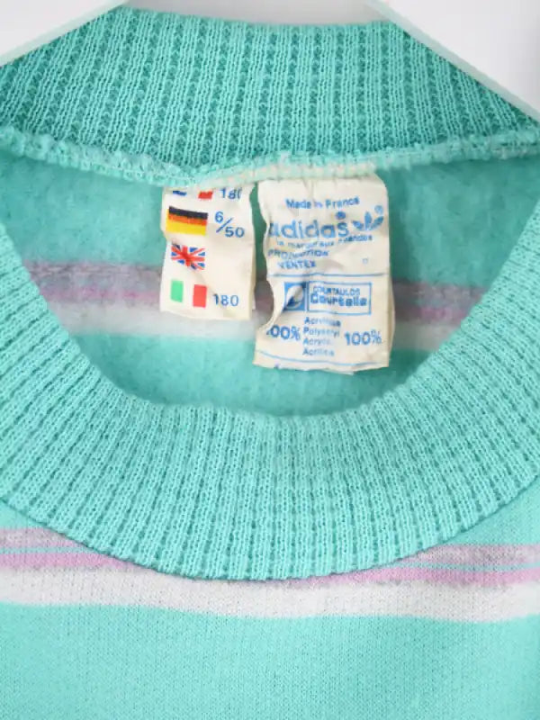 Adidas Sweater Türkis L – Etikett