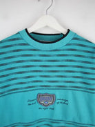 Bugle Boy Sweater Türkis M – Detailansicht Vorderseite