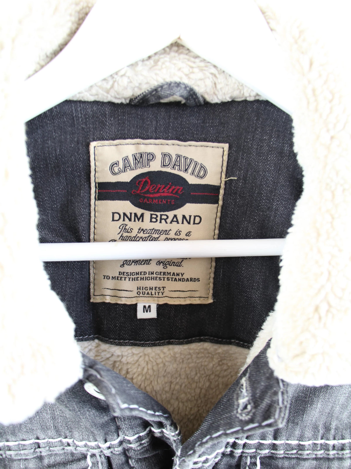 Camp David Jeansjacke Schwarz M – Etikett
