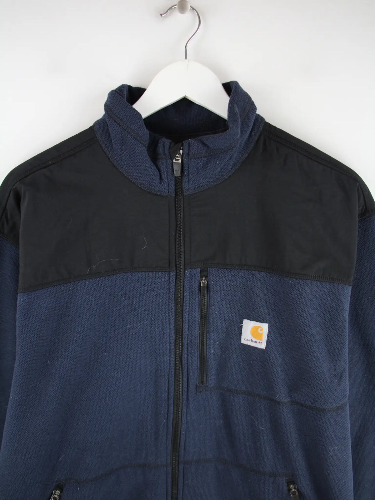 Carhartt Fleece Blau XL – Detailansicht Vorderseite