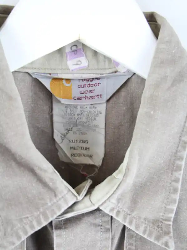 Carhartt Freizeit Hemd Beige M – Etikett