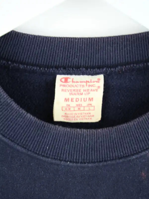 Champion Sweater Blau M – Etikett