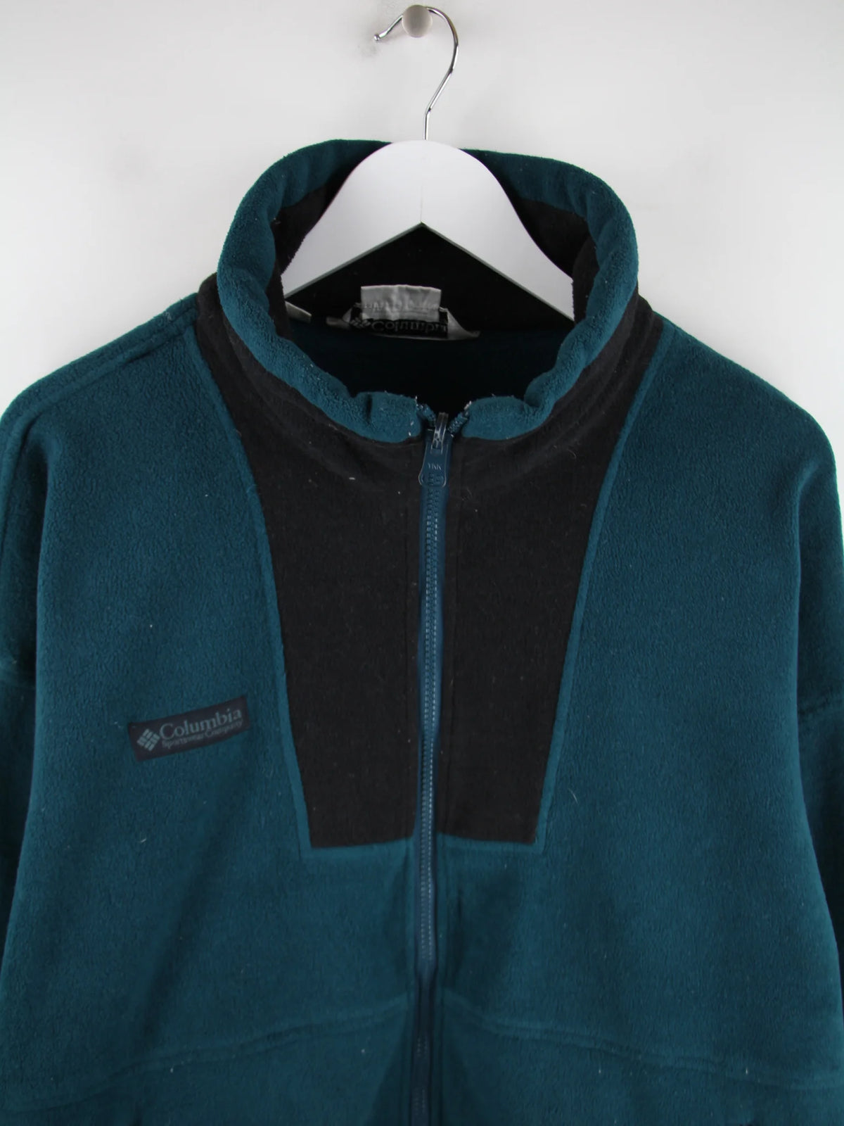 Columbia Fleece Grün XL – Detailansicht Vorderseite